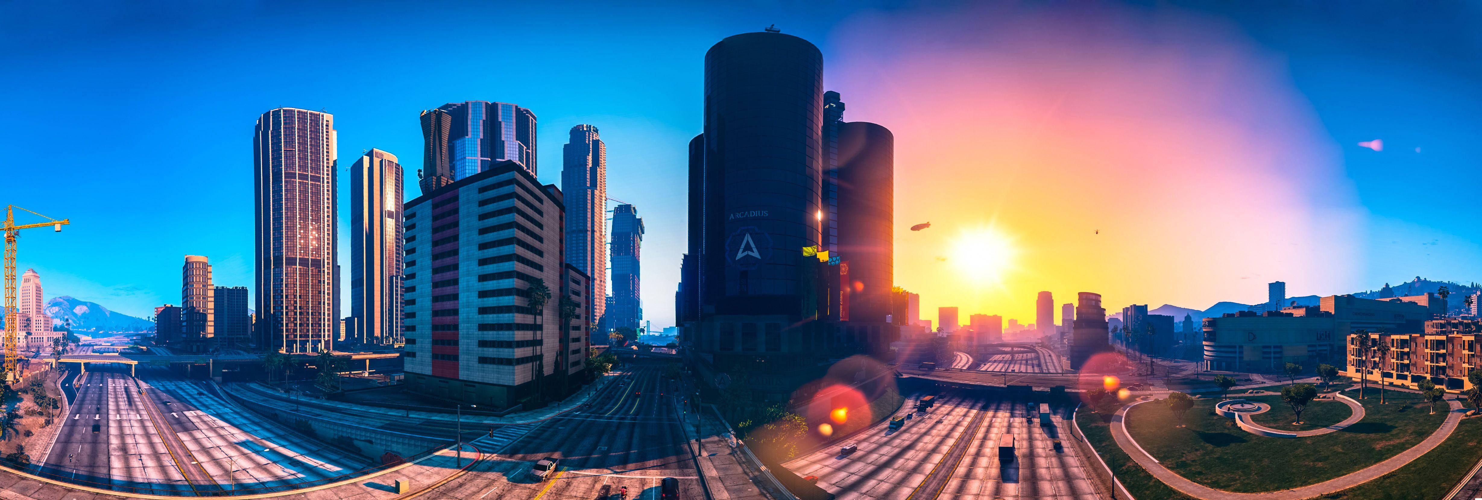 4K GTA 5 ساختمان‌های لوس سانتوس والپیپر