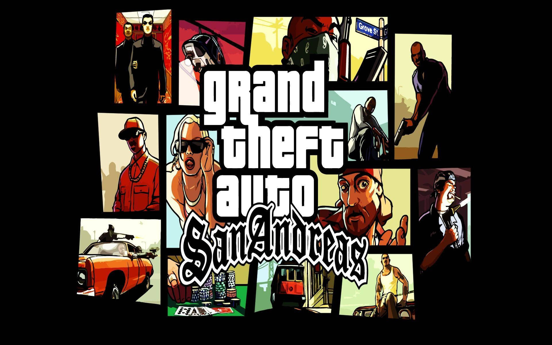 پوستر کلاژ 4K GTA SA والپیپر