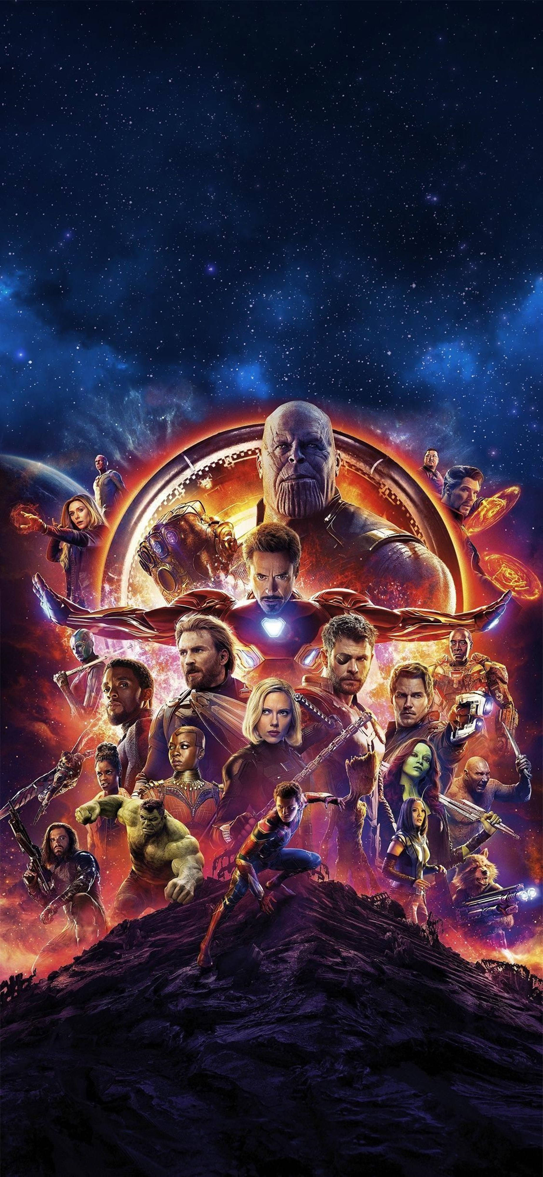 4K Marvel تلفن همراه انتقام‌جویان: جنگ ابدیت در فضا والپیپر