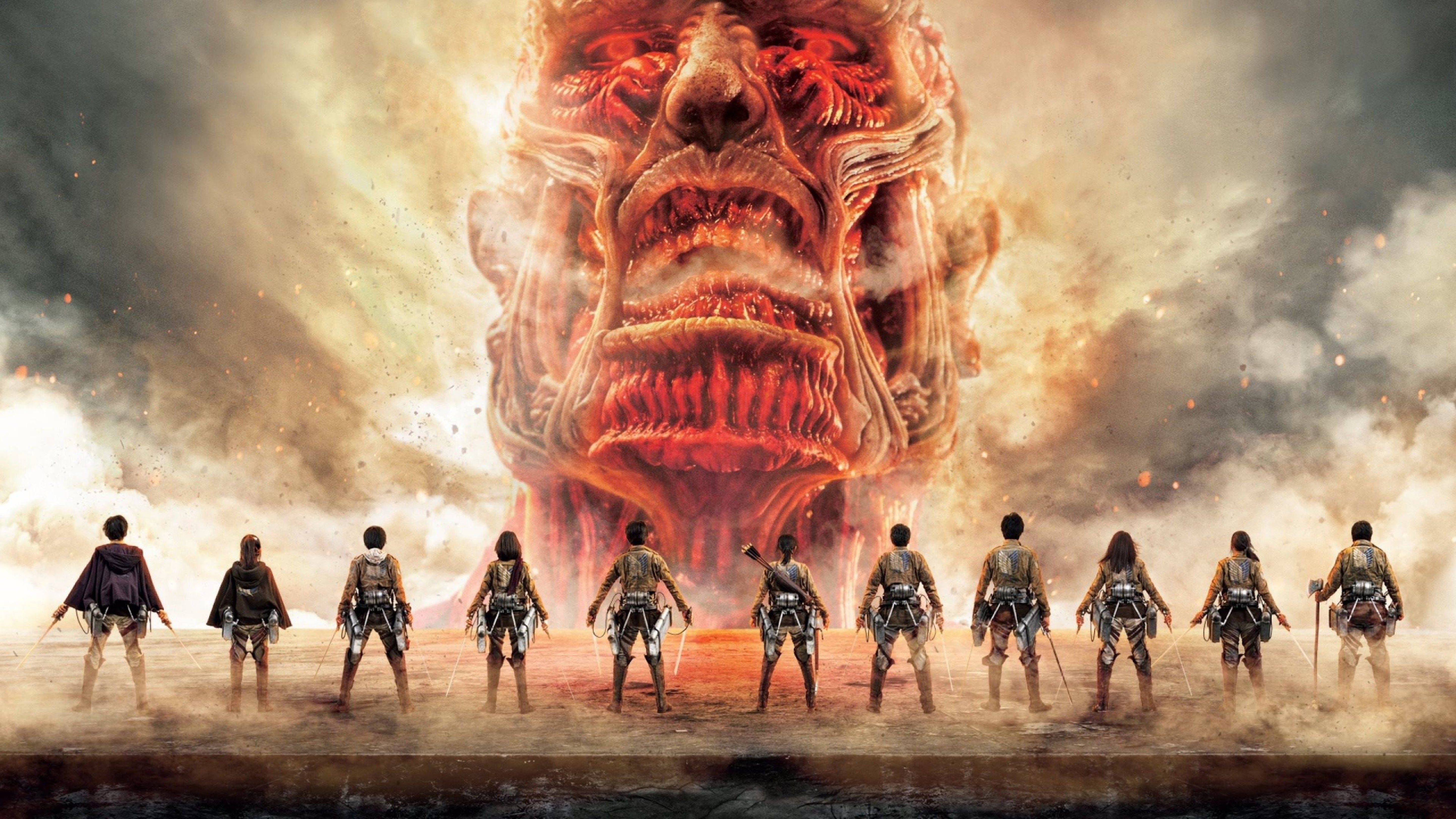 Attack On Titans 4K چهره تایتان والپیپر