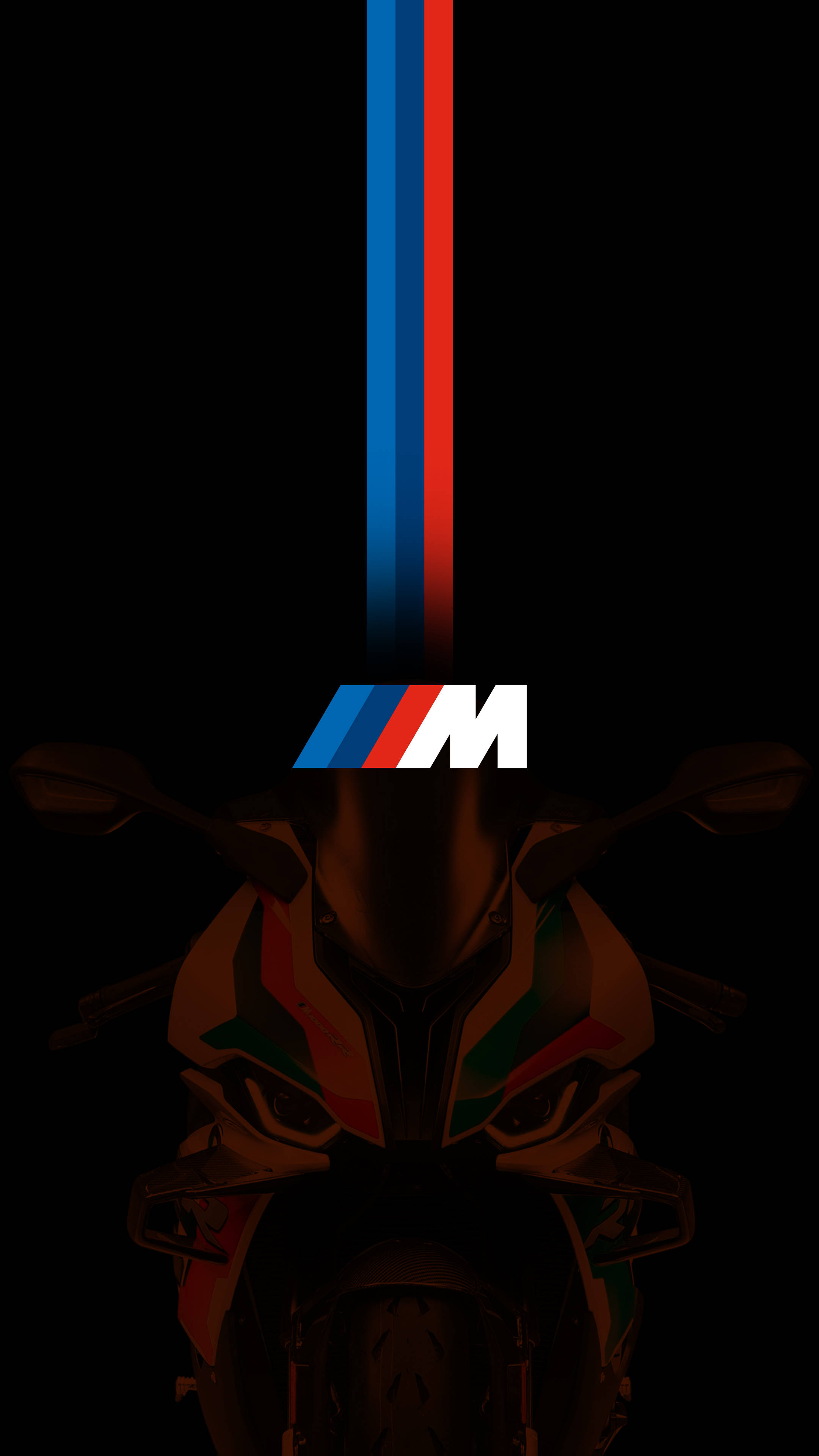 لوگوی BMW M با موتورسیکلت والپیپر