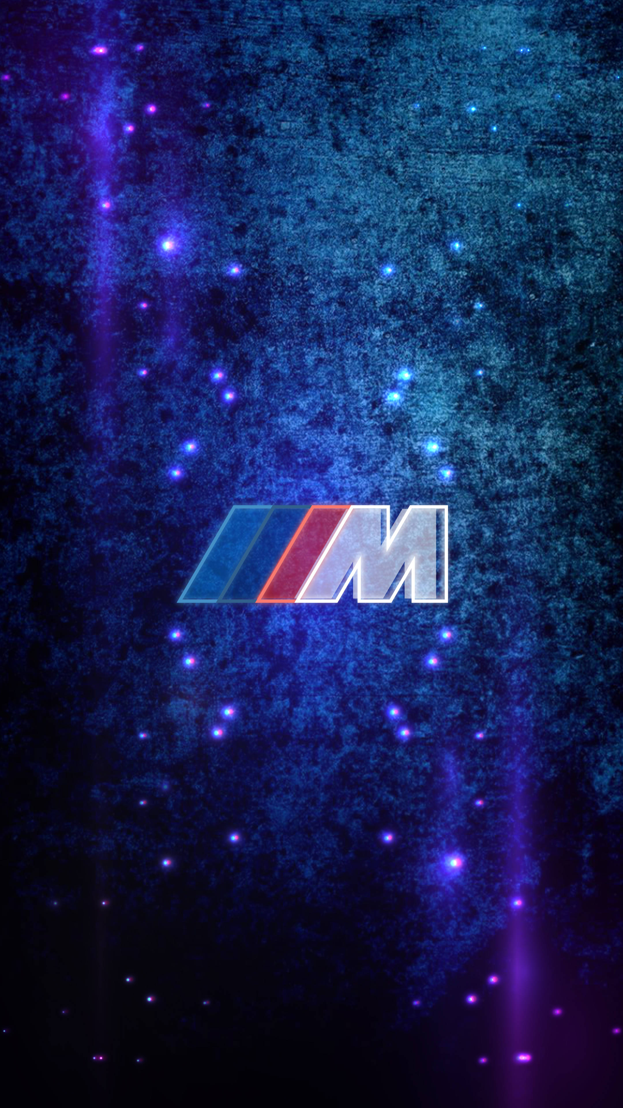 لوگوی آبی و بنفش براق BMW M والپیپر