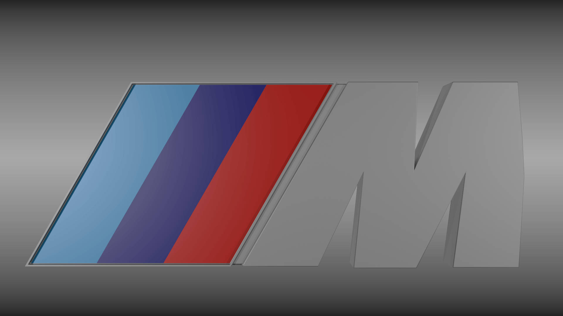 لوگوی BMW M در خاکستری والپیپر