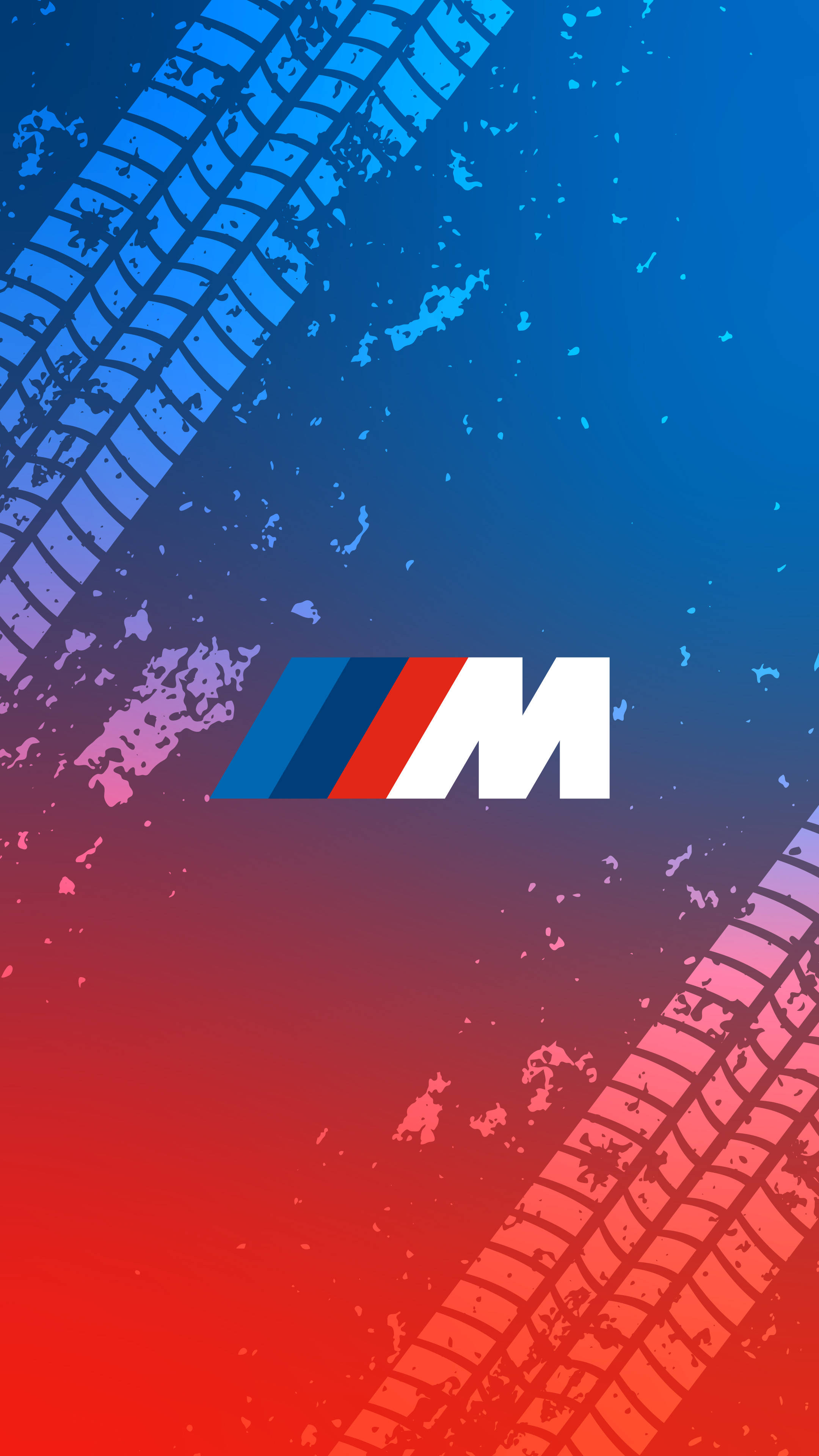 اثر لاستیک لوگوی BMW M والپیپر
