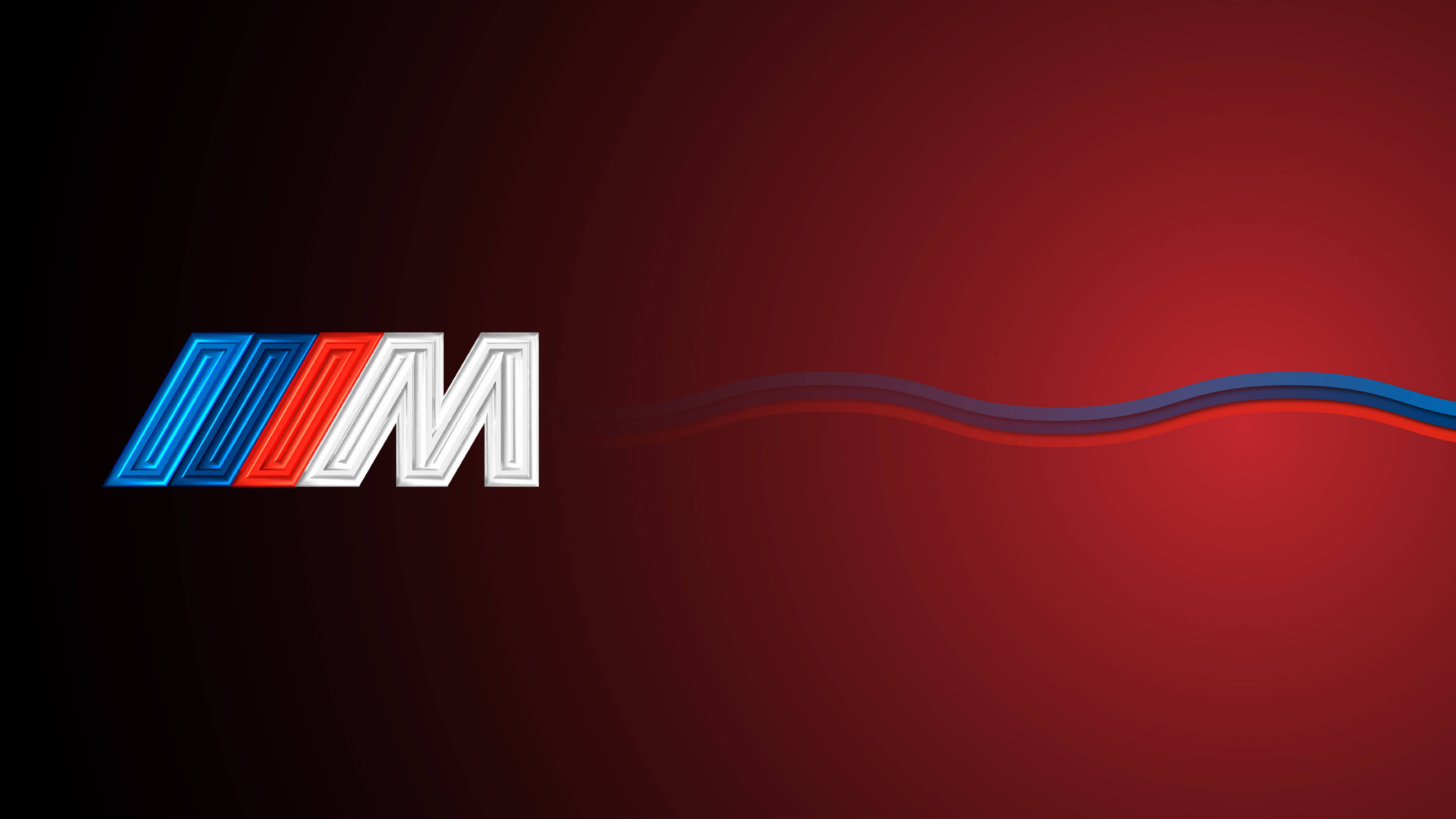 گرادیان قرمز لوگوی BMW M والپیپر