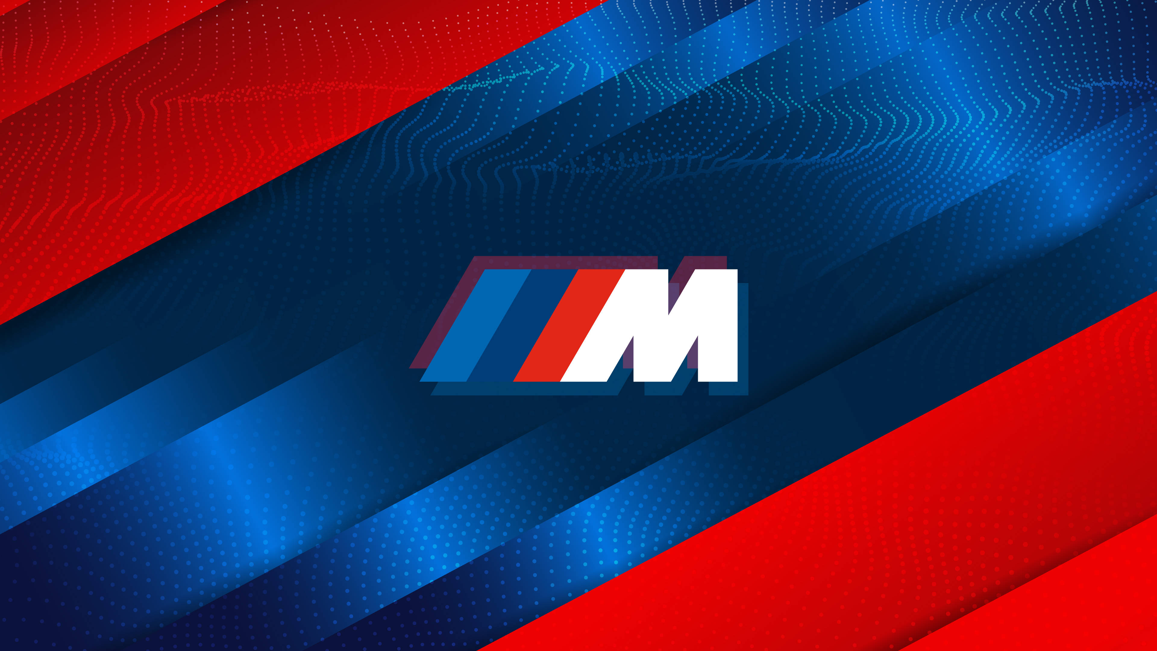 لوگوی براق قرمز آبی BMW M والپیپر