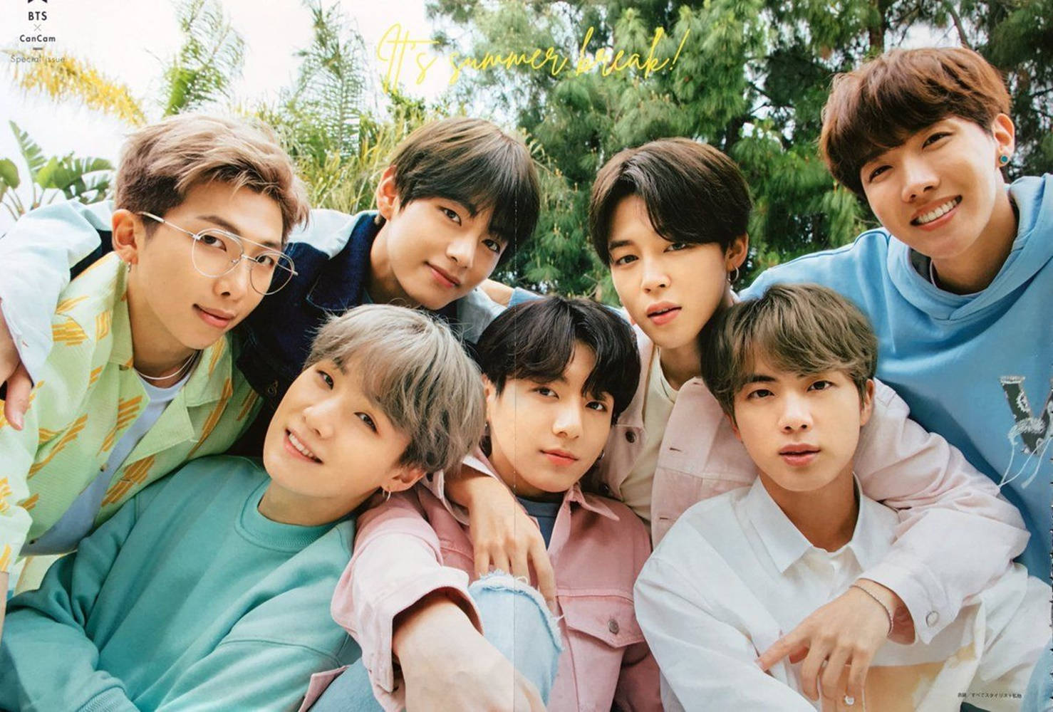 عکس گروهی بامزه BTS 2021 برای دسکتاپ والپیپر