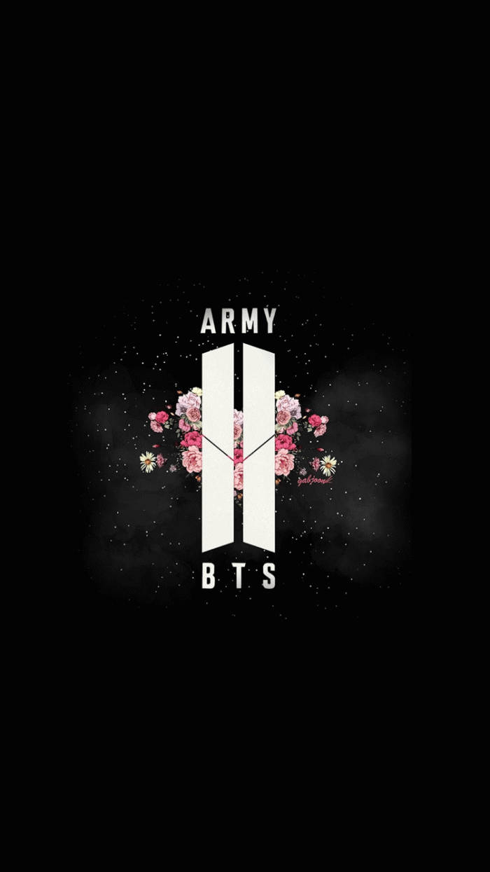 لوگوی کهکشانی ارتش BTS با ستاره‌ها والپیپر