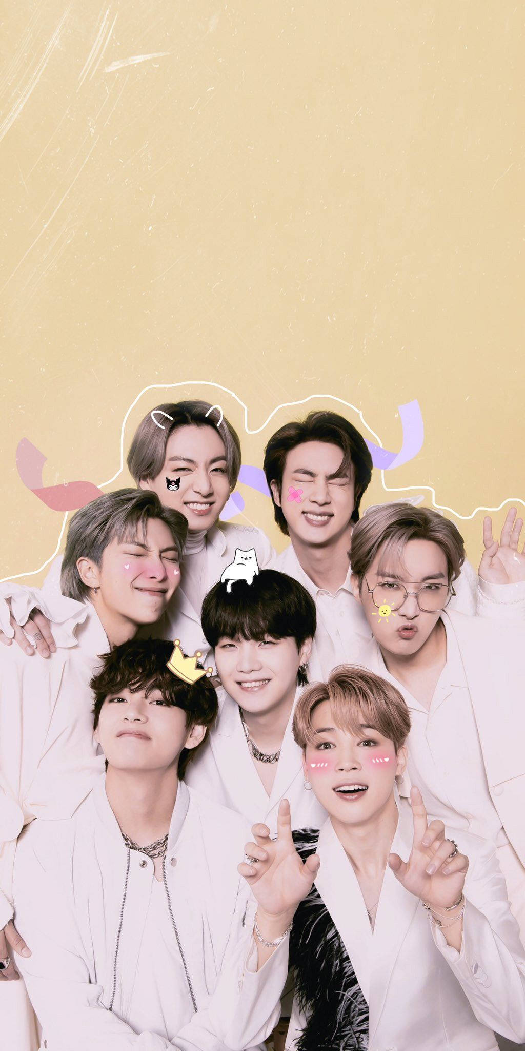 اعضای محبوب گروه BTS با تلفن والپیپر