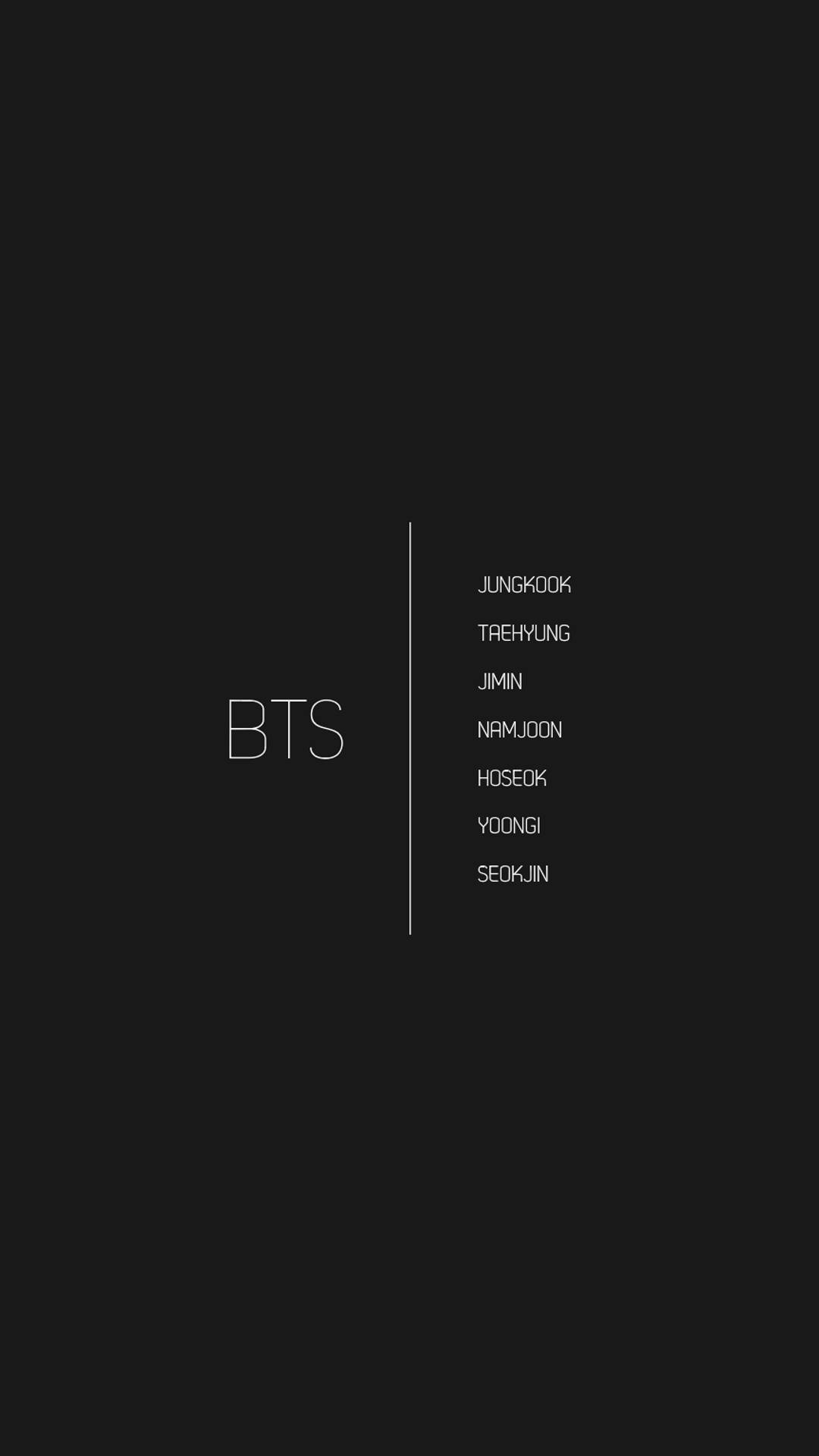 نام اعضای BTS با زیباییشناسی تامبلر والپیپر