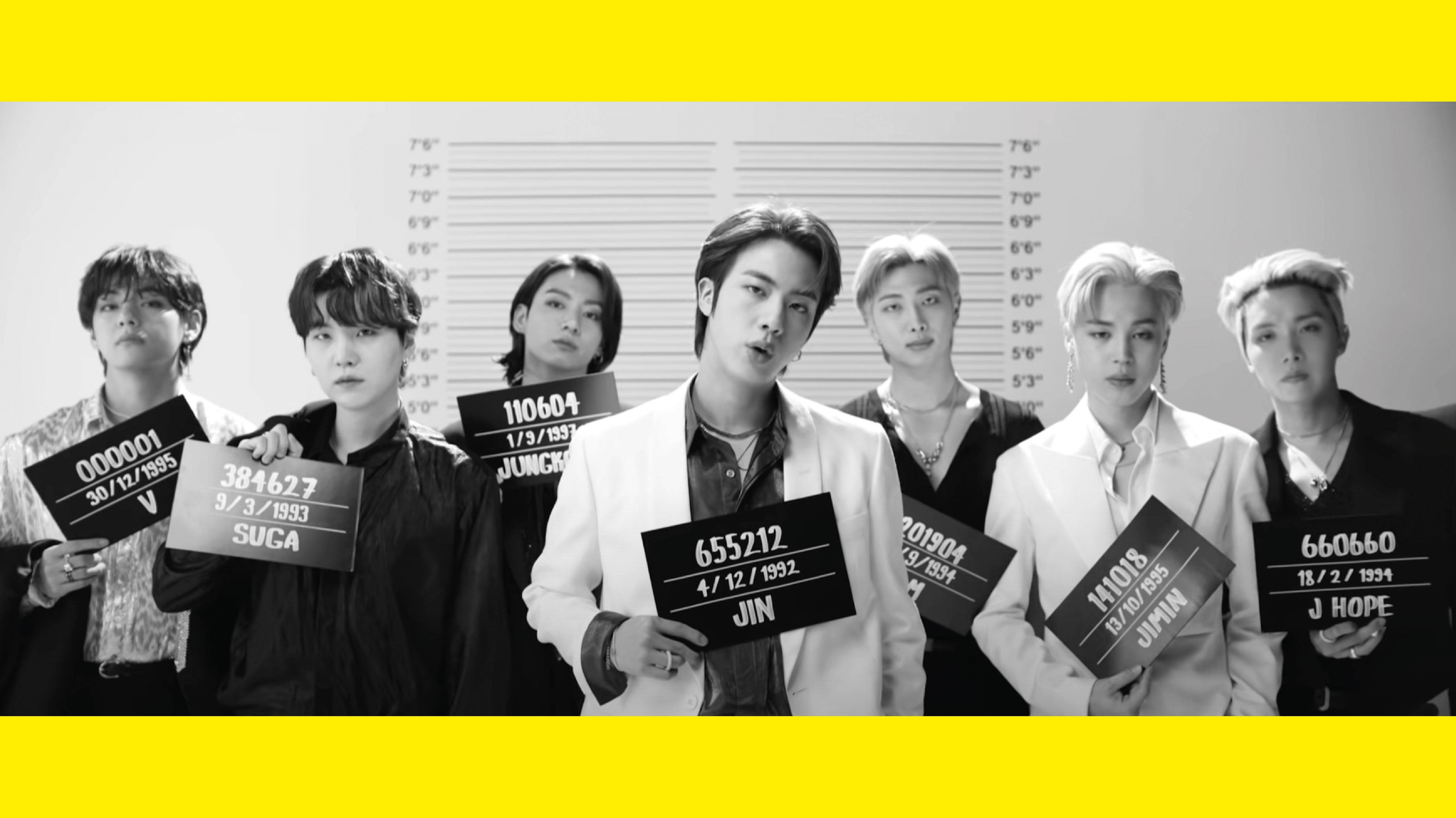 والپیپر دسکتاپ BTS Butter Mugshots والپیپر