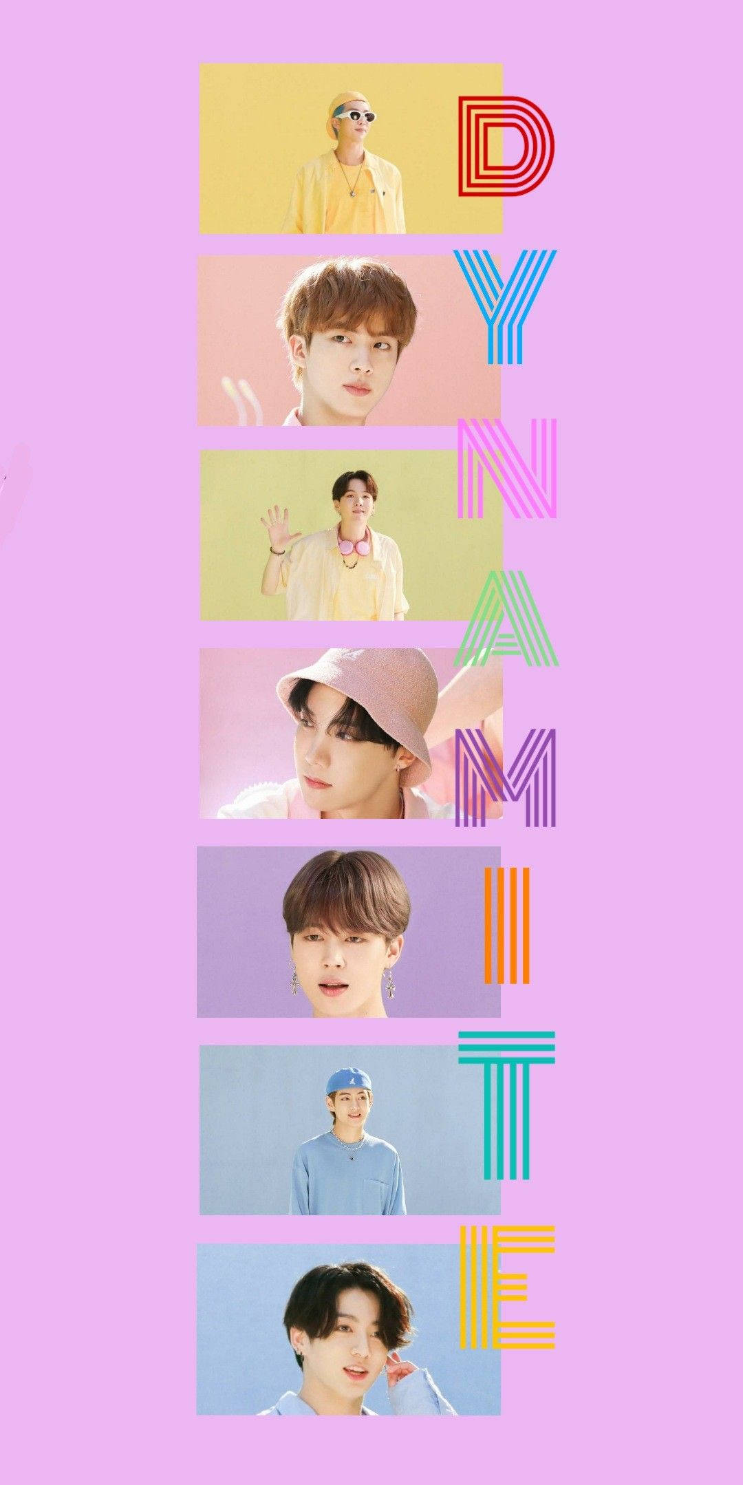 گوشی زیبای بنفش BTS Dynamite والپیپر