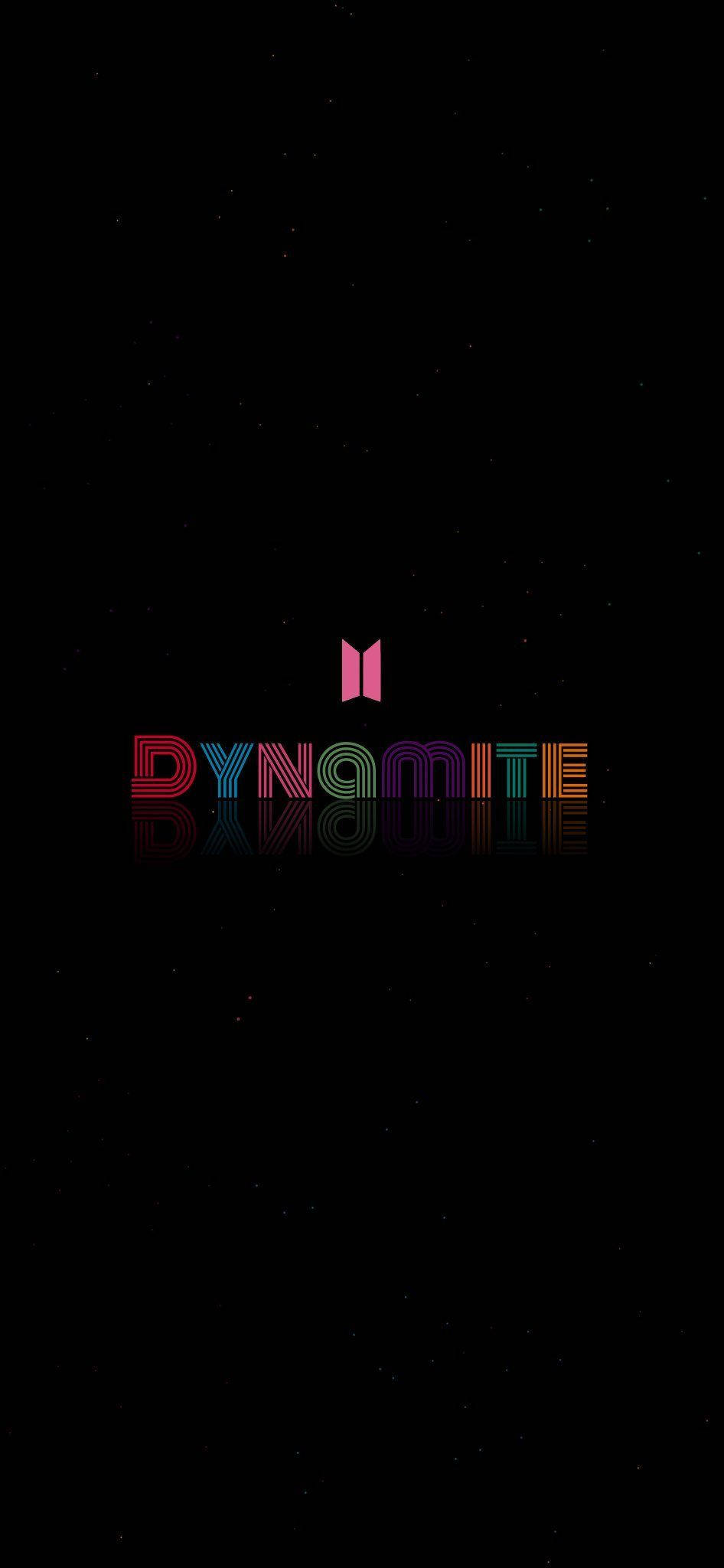 لوگوی ساده مشکی BTS Dynamite والپیپر