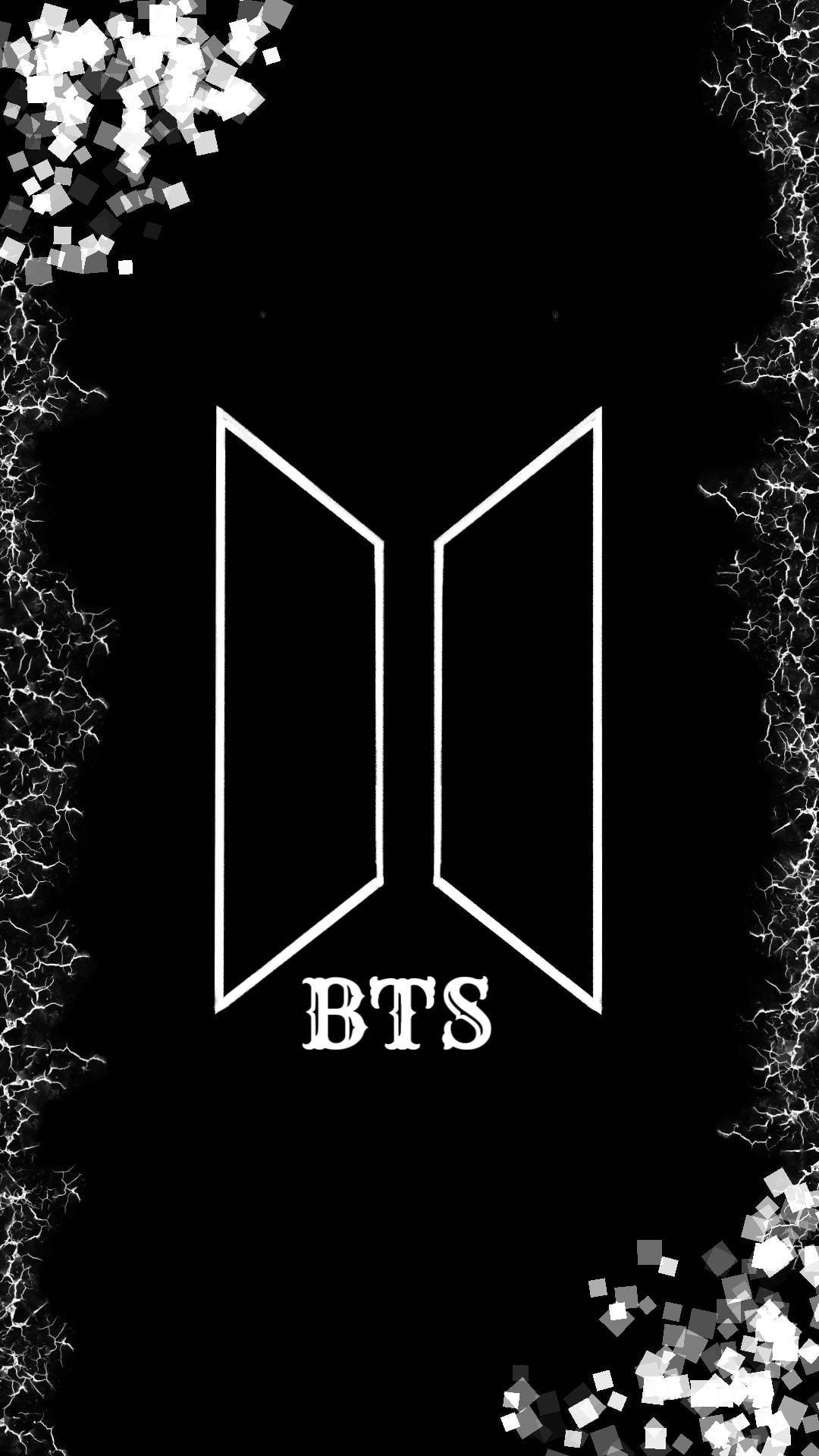 لوگوی زیبای سیاه BTS والپیپر