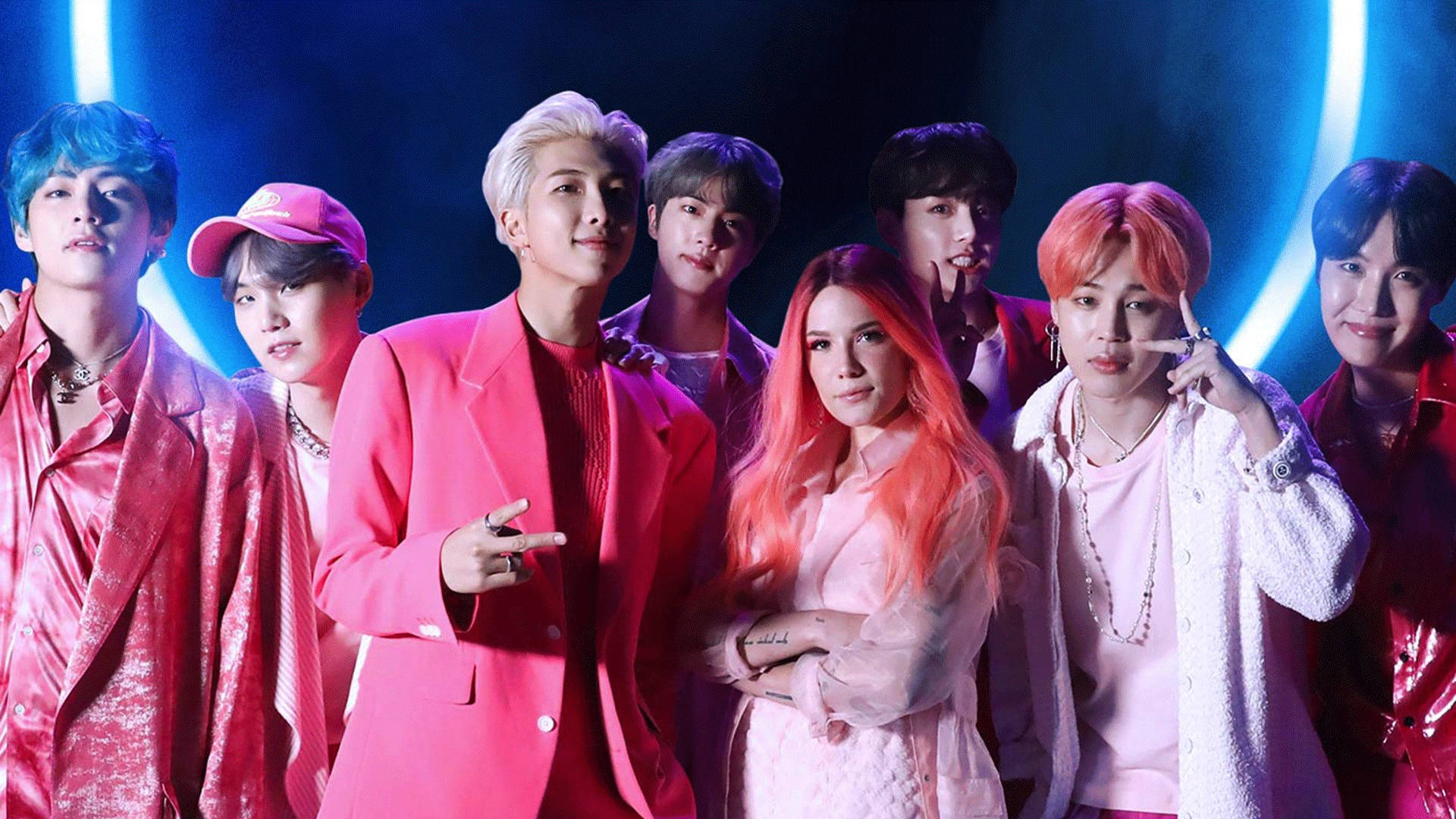 تصویر پس‌زمینه دسکتاپ BTS همراه هالزی والپیپر