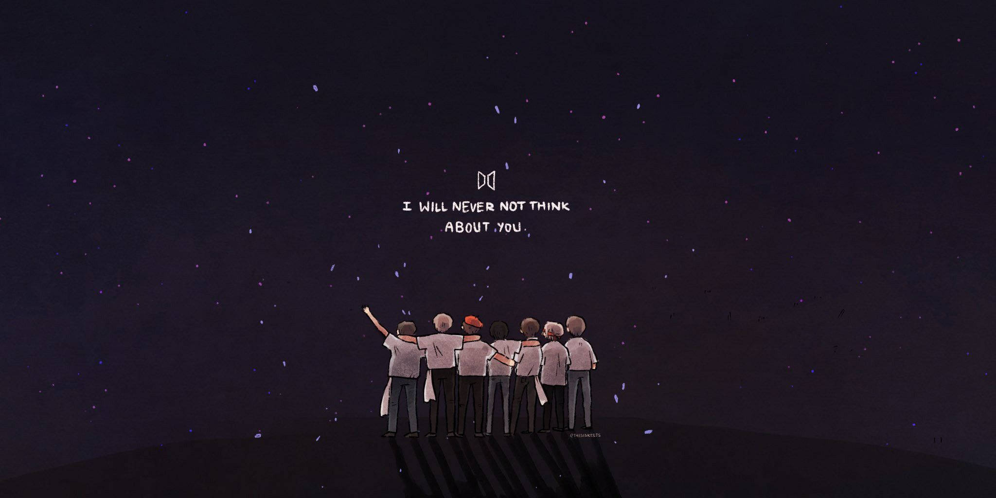 اثر هنری لوگوی BTS والپیپر