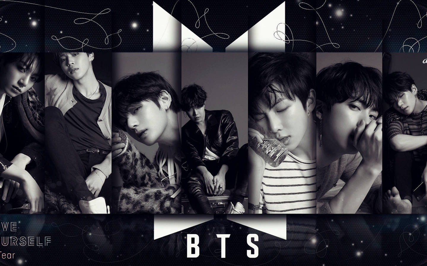 لوگوی BTS روی Love Yourself Tear والپیپر