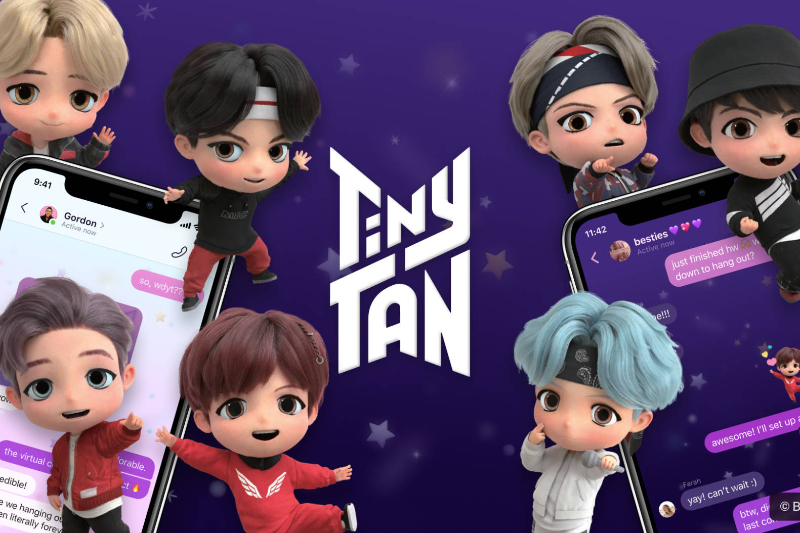 تینی تان BTS با دستگاه‌های موبایل والپیپر