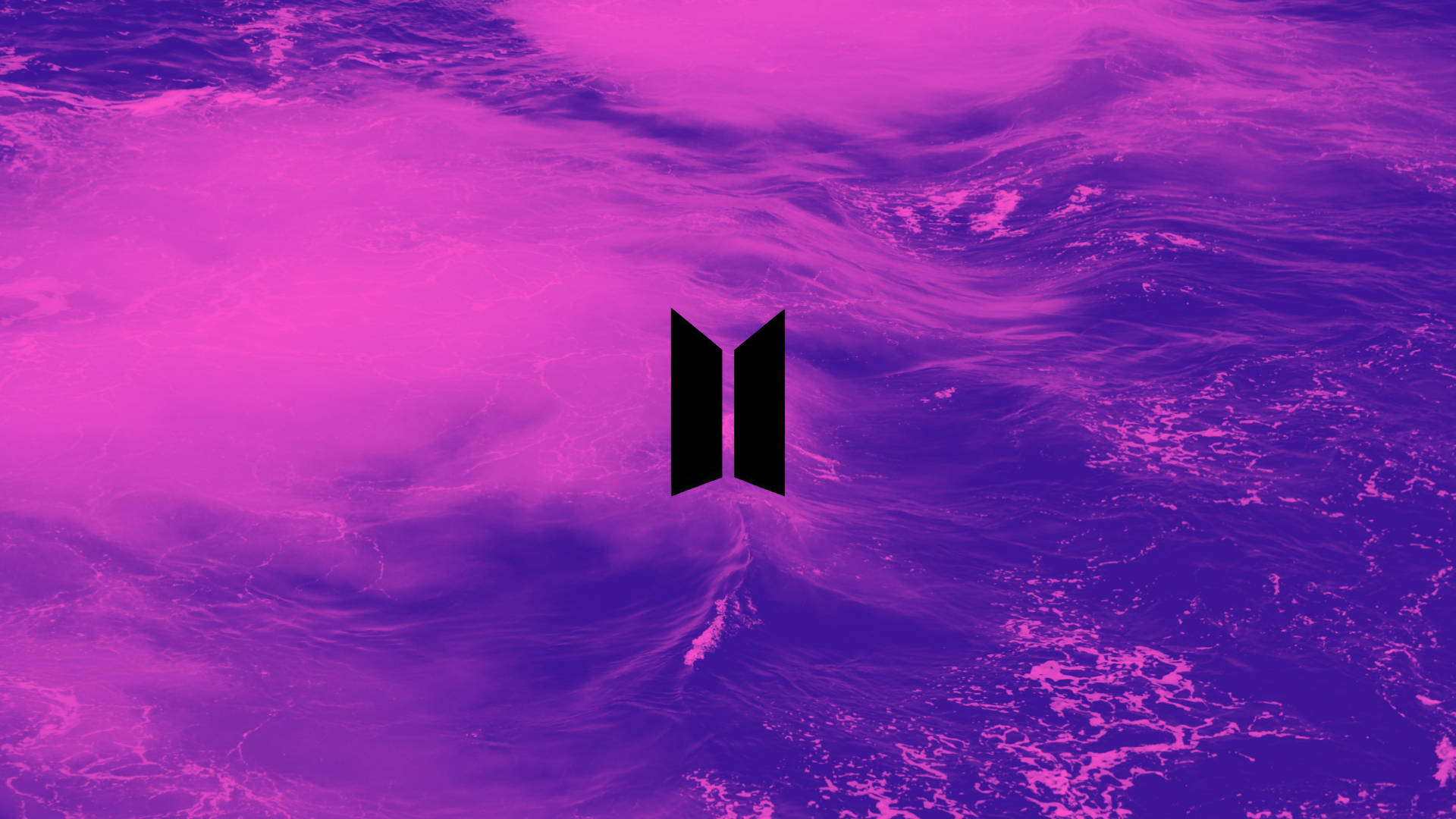 لوگوی زیبای بنفش BTS والپیپر