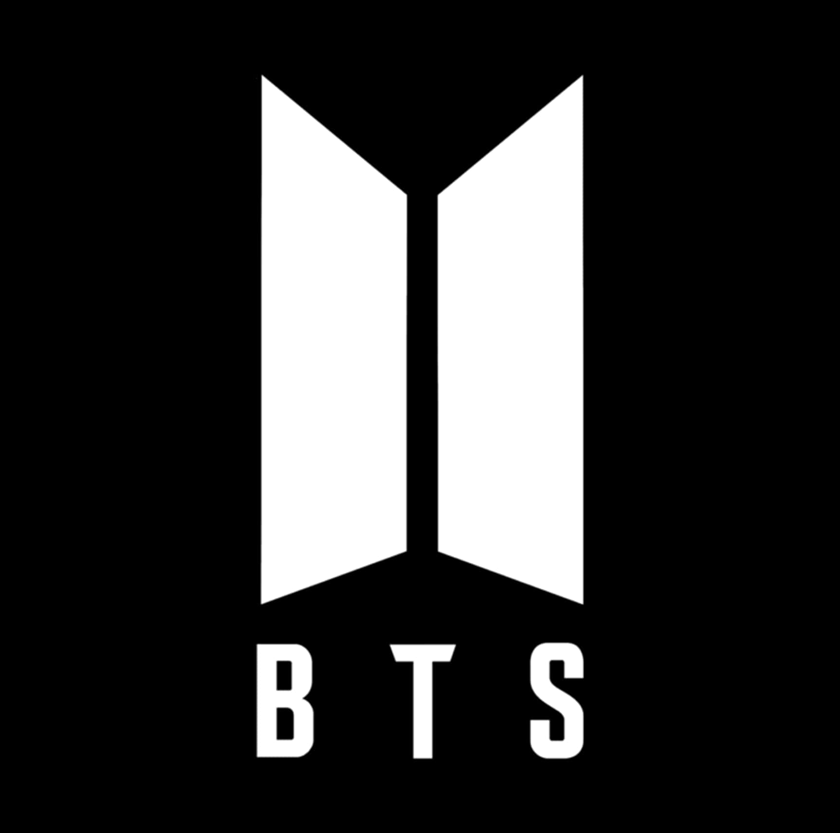 لوگوی سیاه و سفید BTS والپیپر