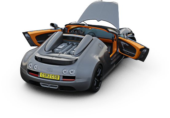 نمای عقب خودروی Bugatti Veyron Grand Sport Vitesse والپیپر