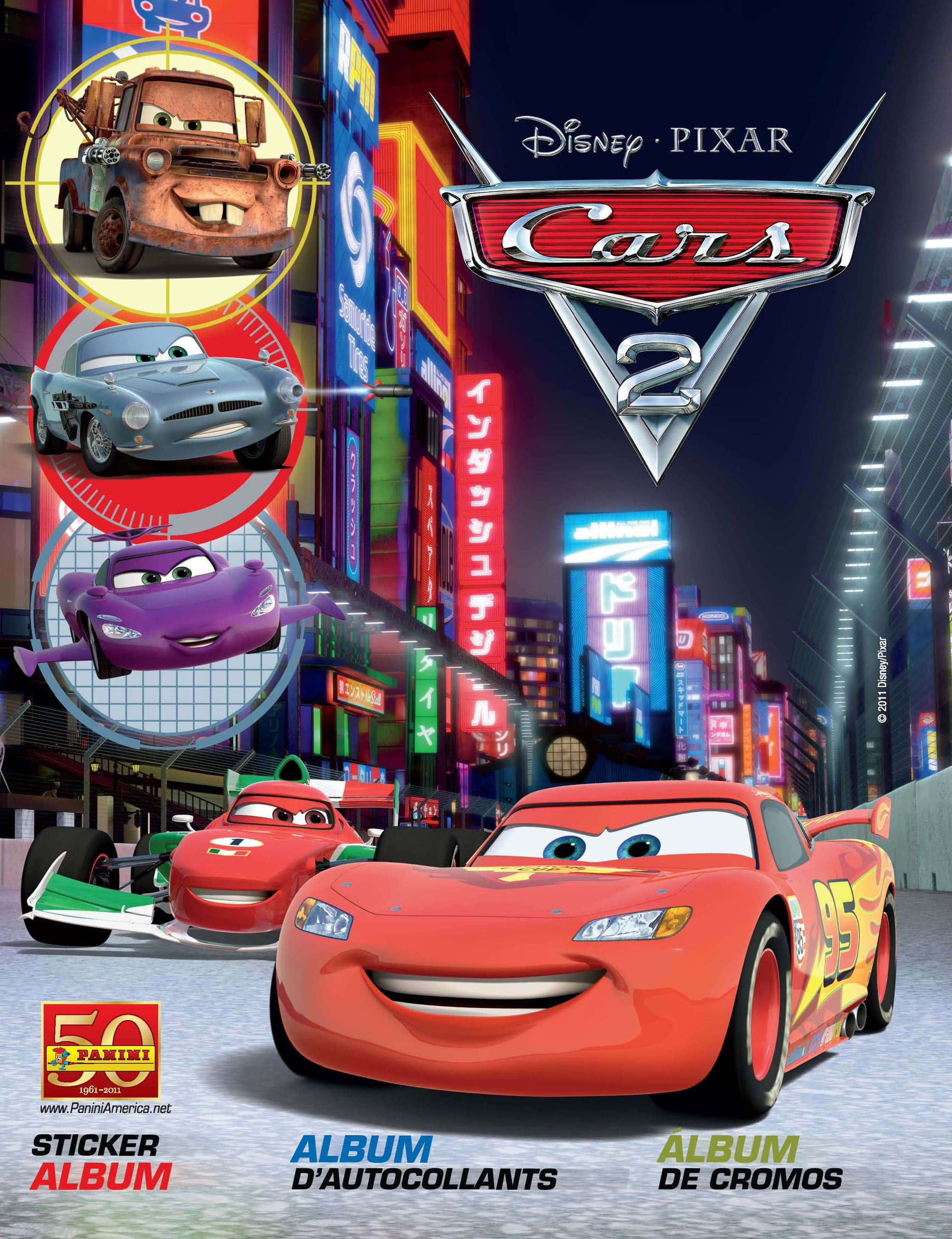 عملکرد توربوشارژ - لایتنینگ مک‌کوئین در Cars 2 دور پیست مسابقه می‌ده! والپیپر