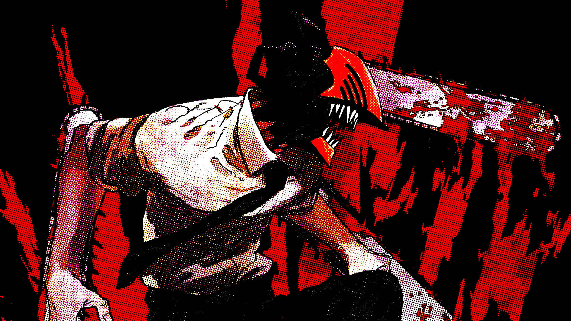 انیمه قرمز Chainsaw Man والپیپر
