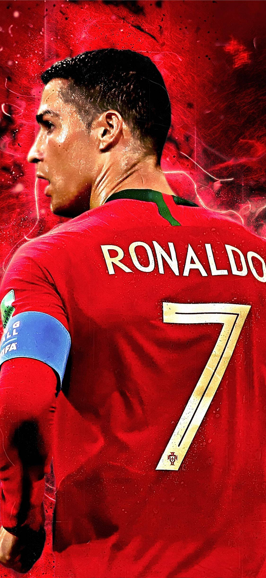 آیفون قرمز CR7 کریستیانو رونالدو والپیپر