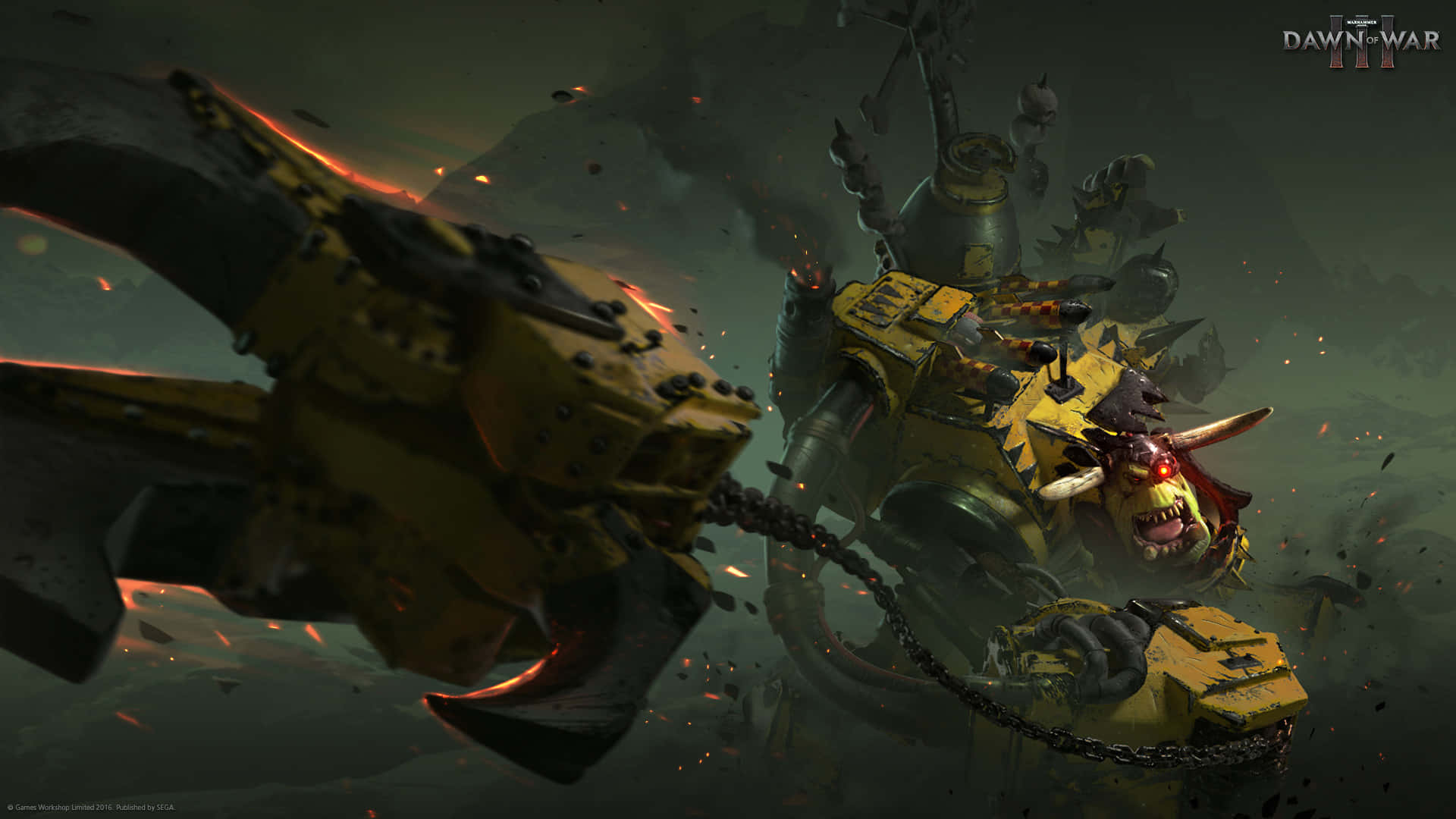پس‌زمینه اورک سالار جنگ گورگوتز از Dawn Of War III والپیپر
