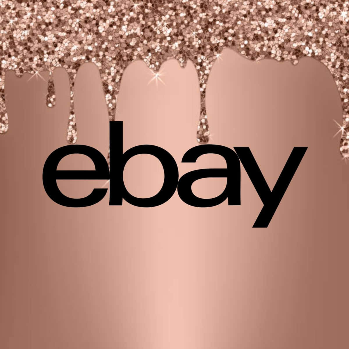 لوگوی eBay بریتانیا به رنگ رزگلد والپیپر