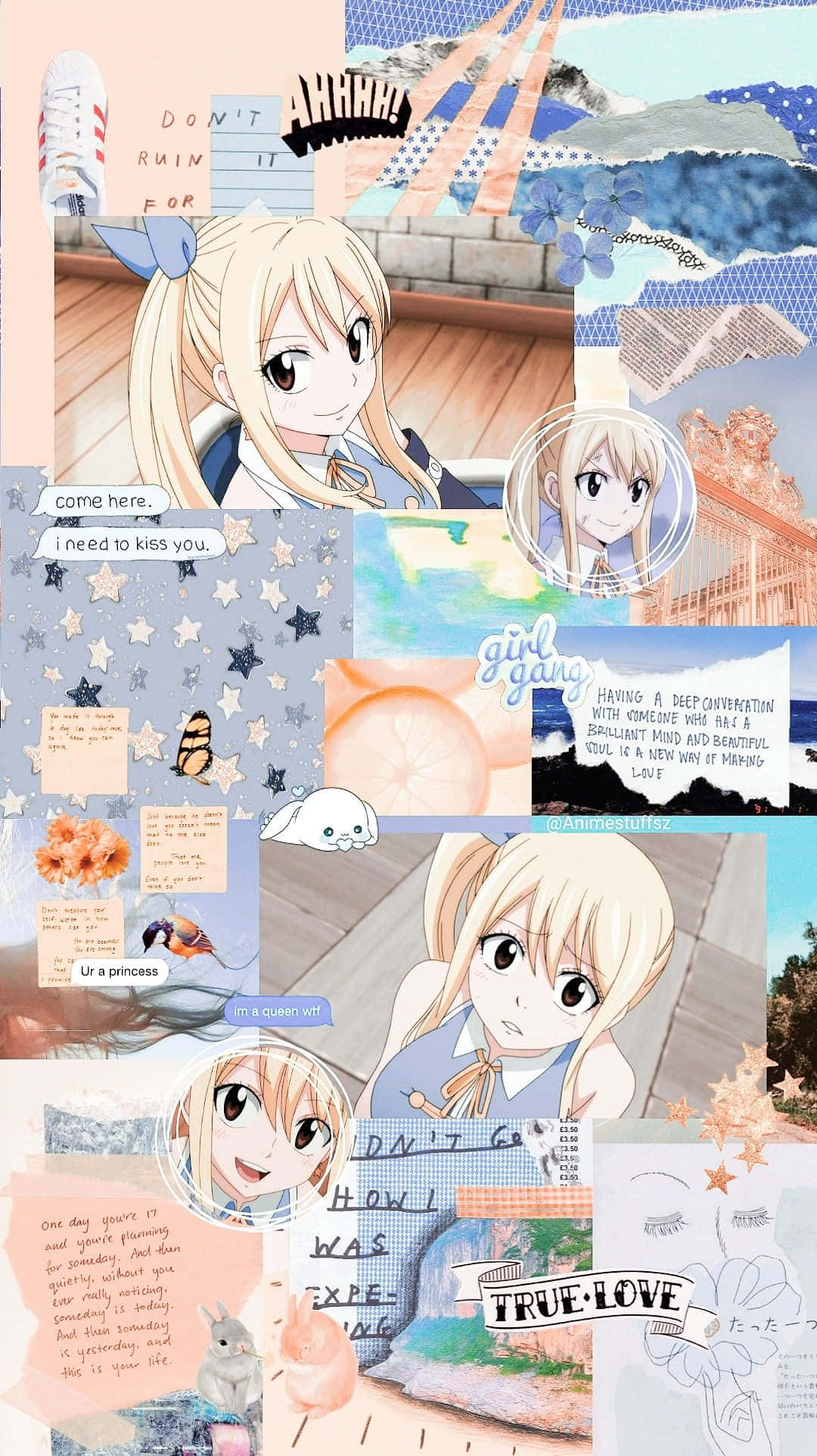 کلاژ اسکرپ‌بوک زیبای Fairy Tail والپیپر