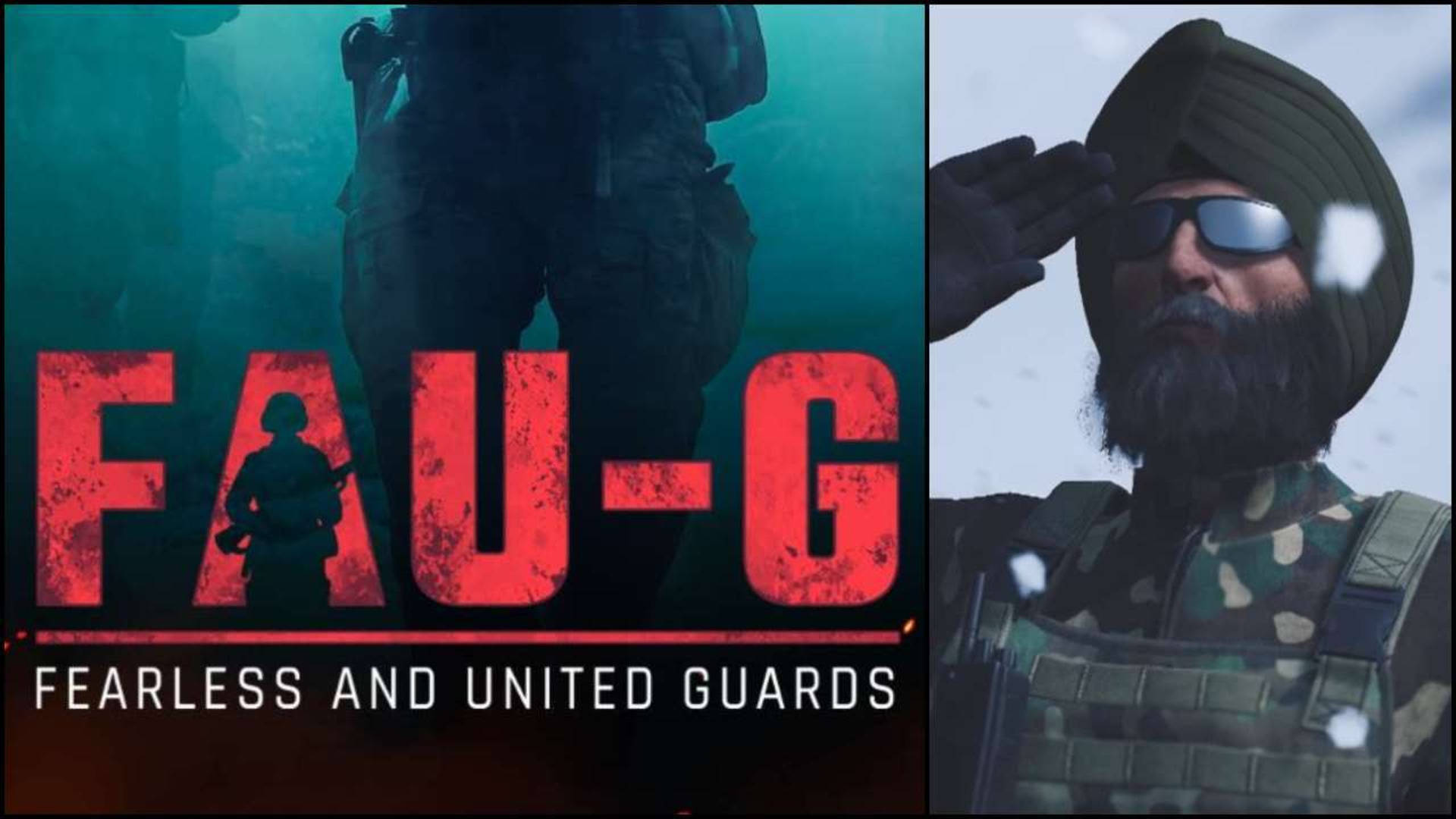 سرباز درودگوی لوگوی FAU-G والپیپر