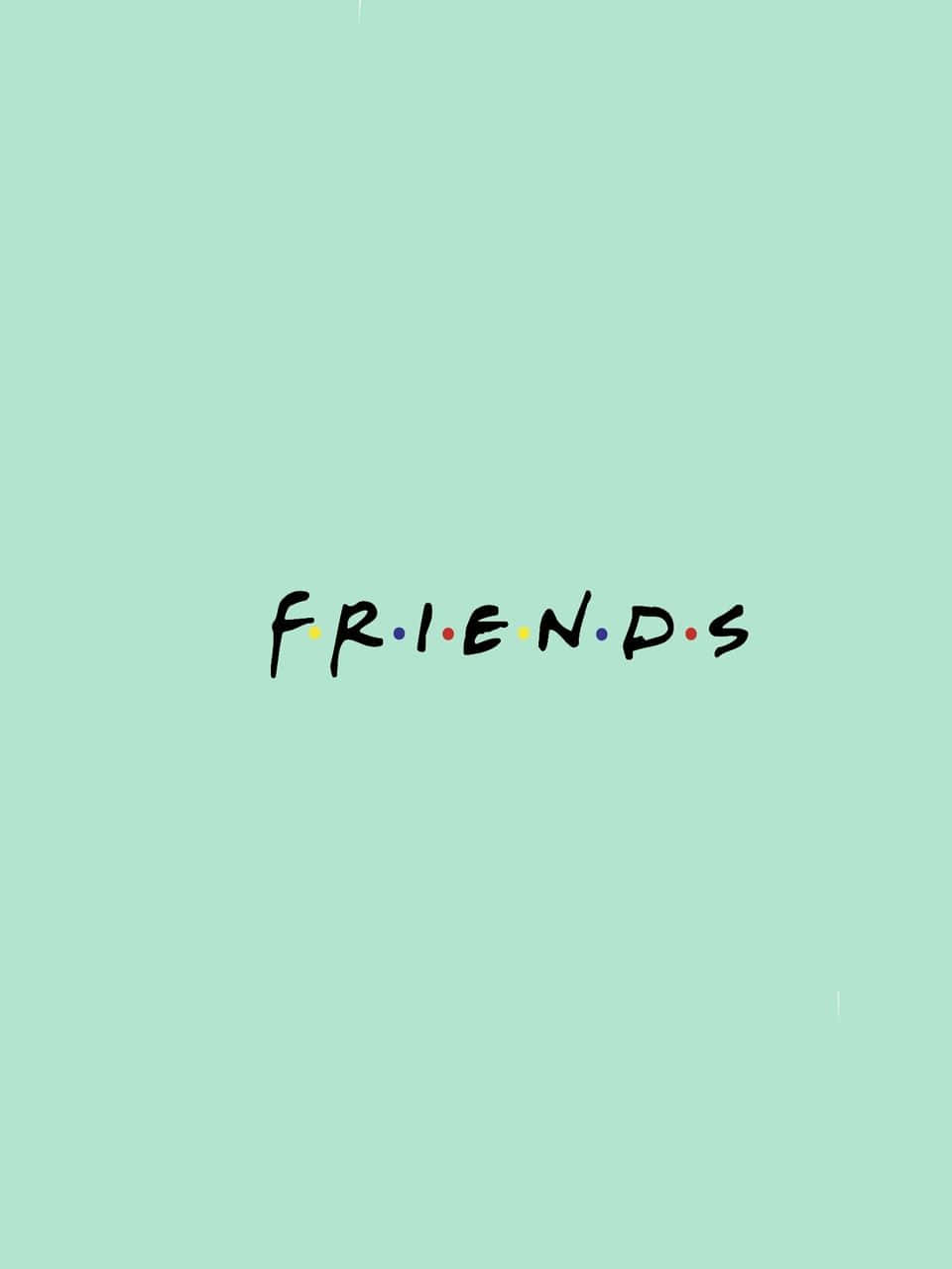 پس‌زمینه سبز پاستلی با فونت Friends والپیپر