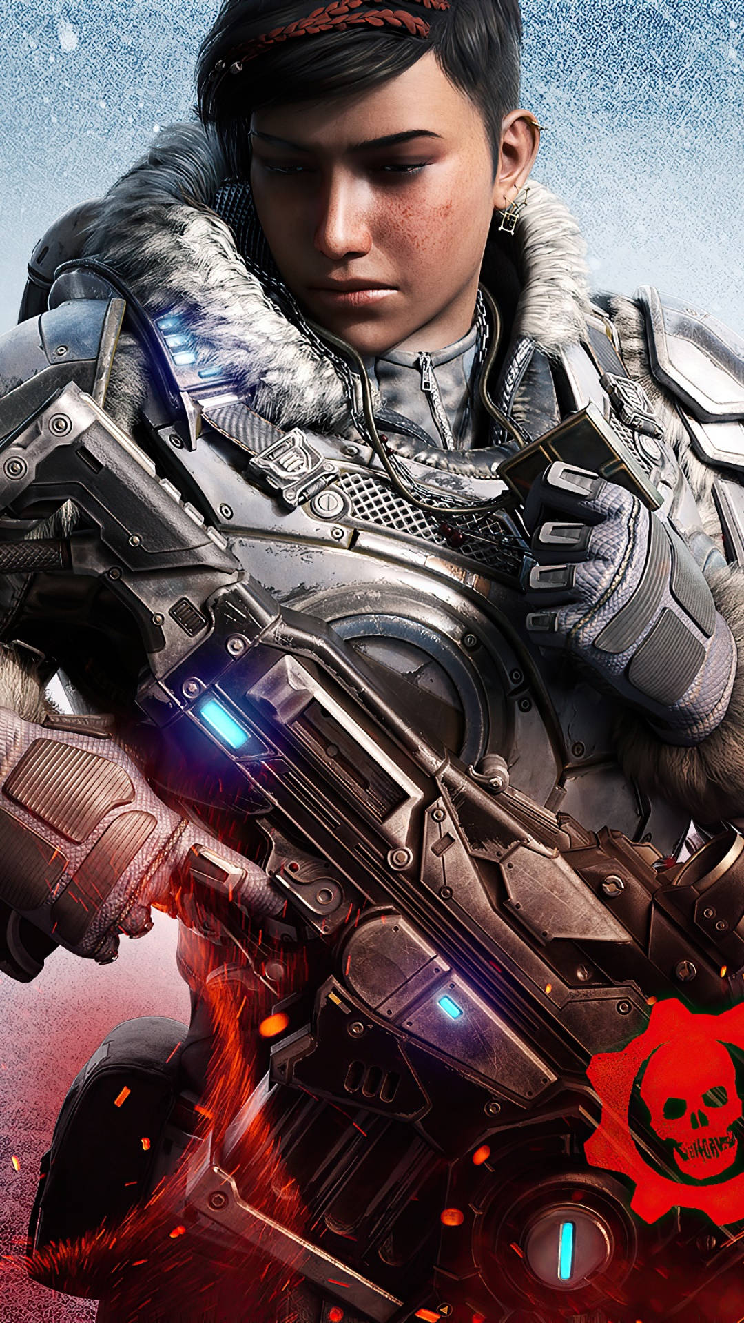 دیاِز با لوگو Gears 5 گوشی والپیپر