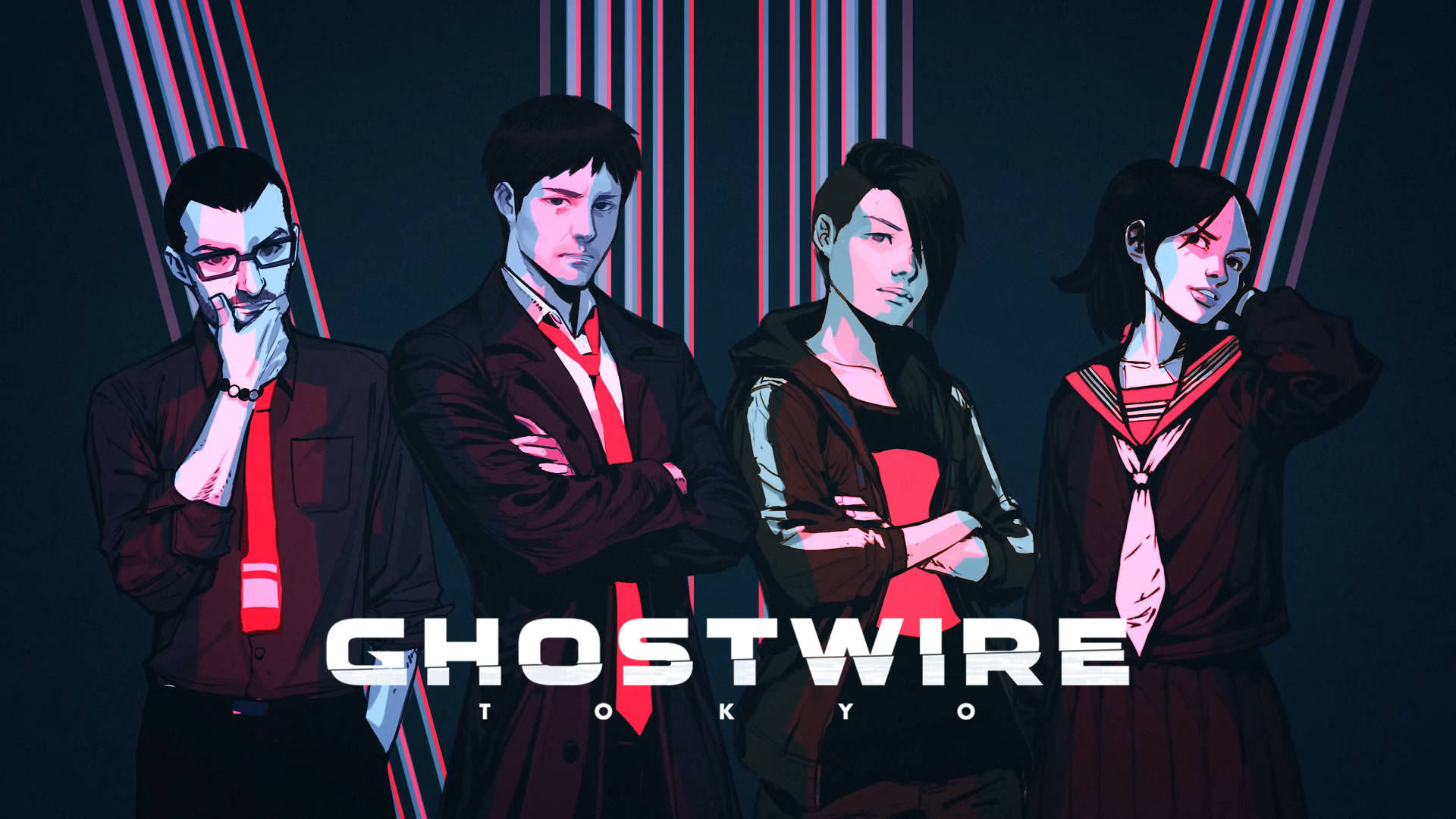 دشمنان مرموز انسانی در بازی Ghostwire Tokyo والپیپر