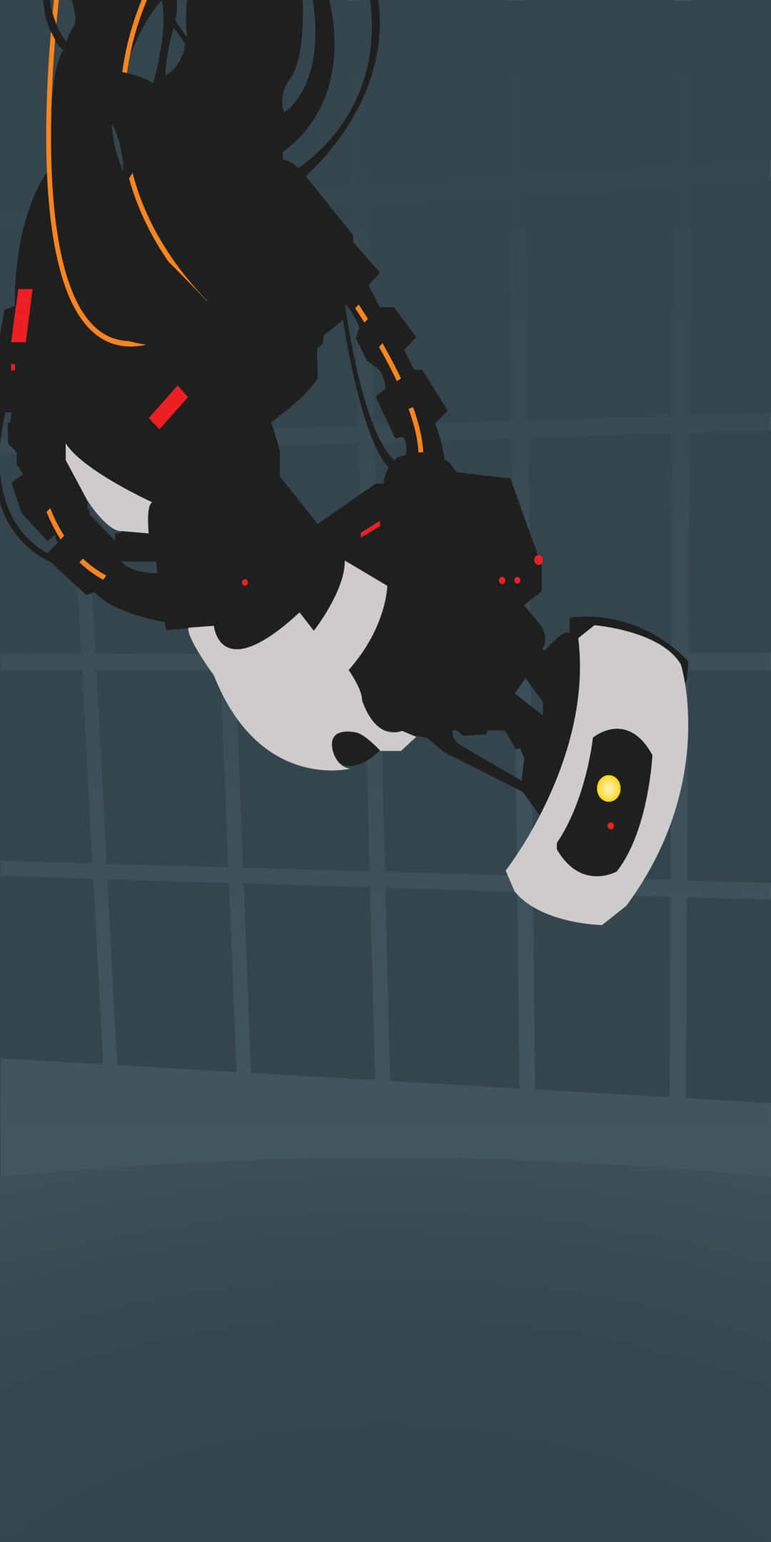پس‌زمینه مینیمال پیکسل ۳ با نقاشی فَن‌آرت از GLAdOS والپیپر
