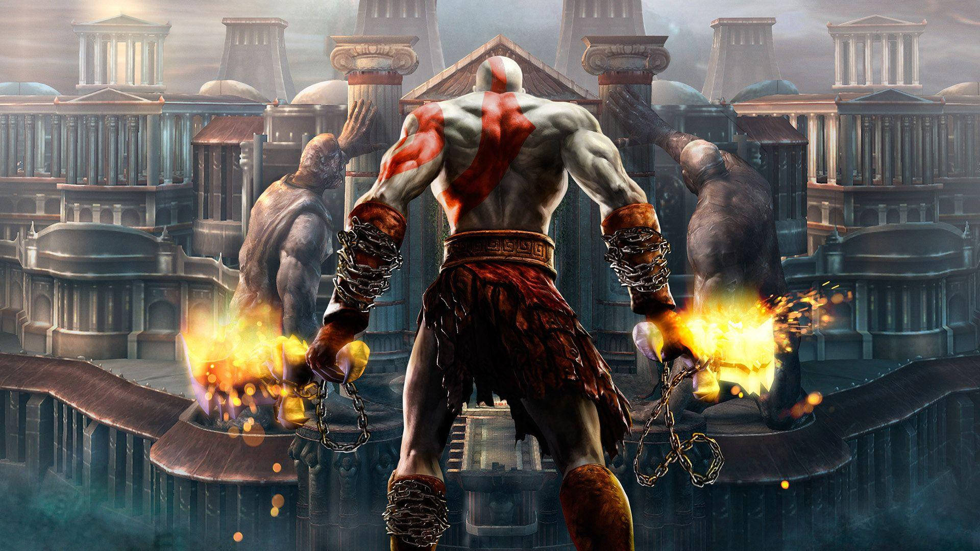 تجربه پویای بازی سه‌بعدی با God Of War II والپیپر