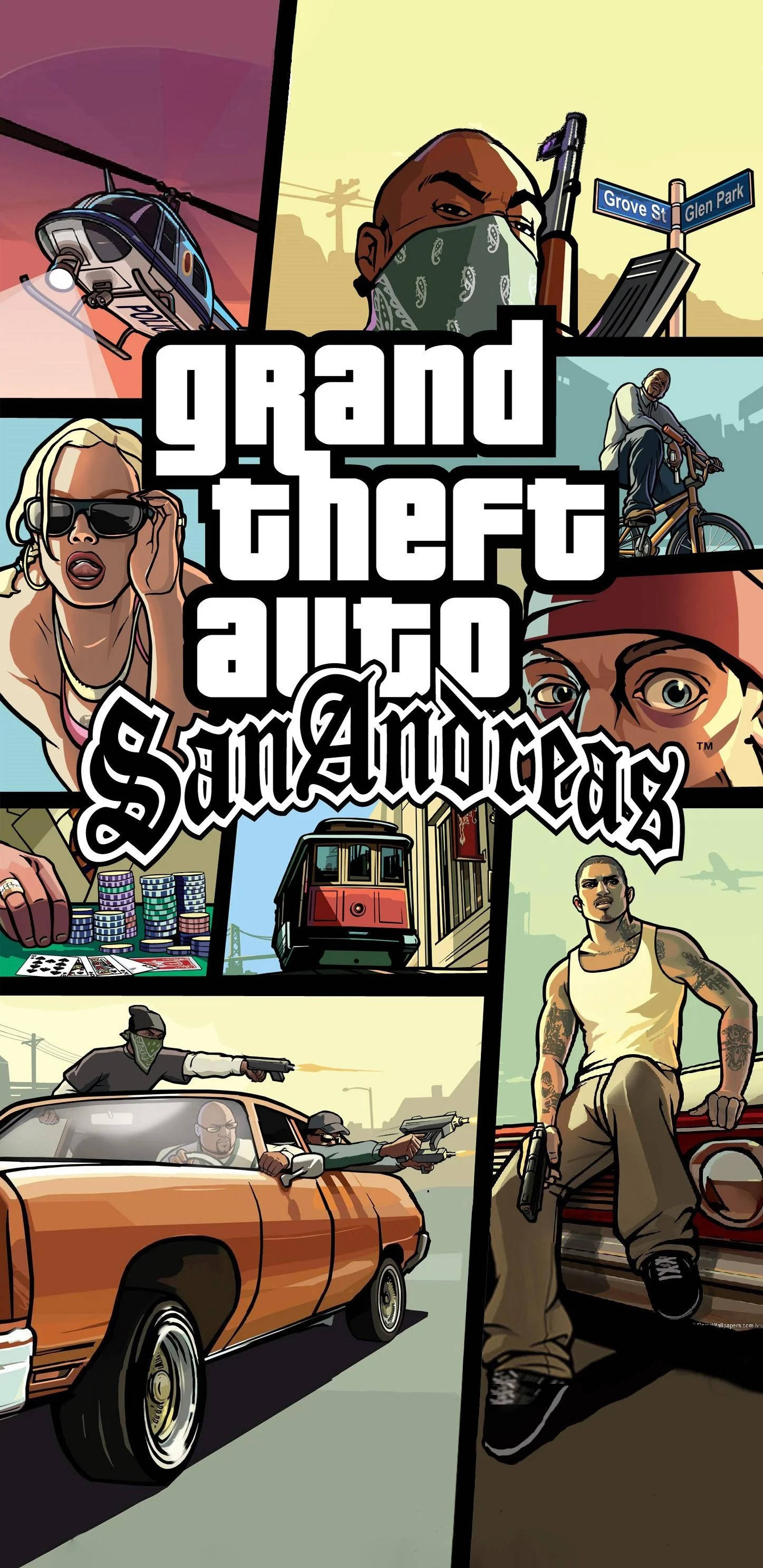 کلاژ GTA آیفون سن آندریاس والپیپر