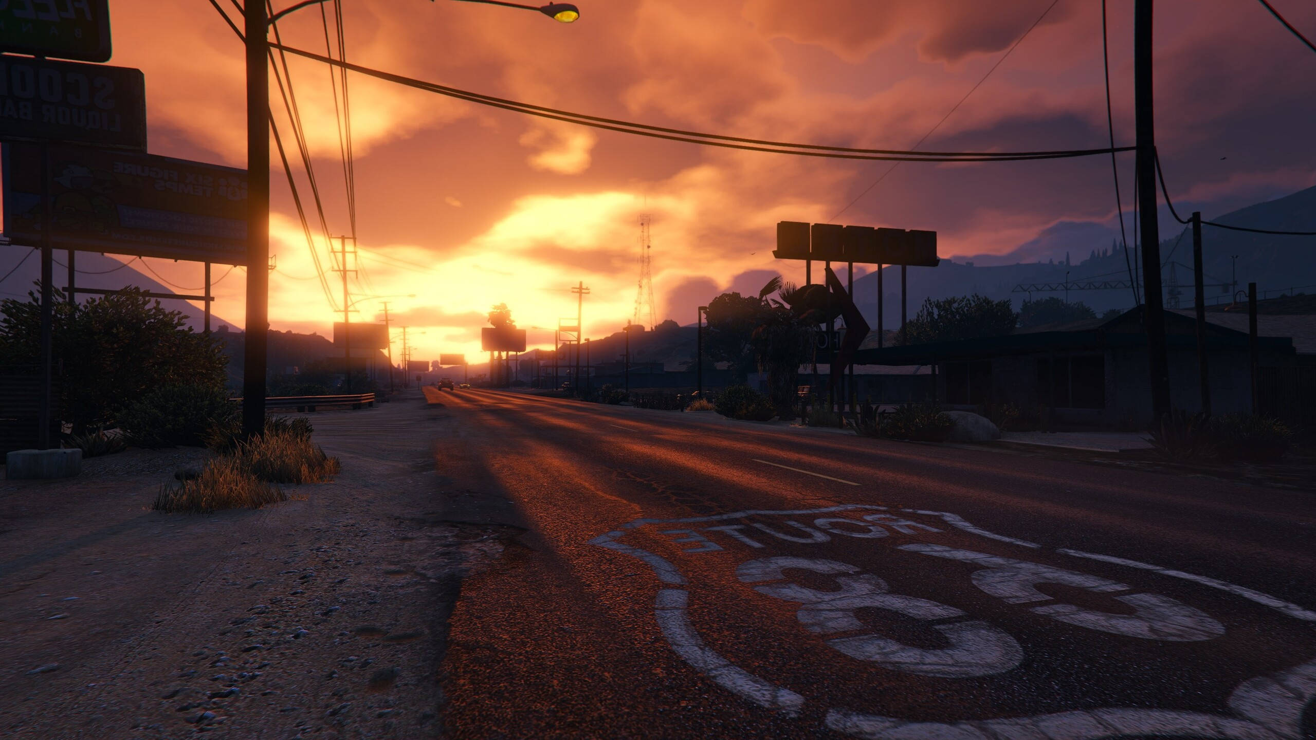 GTA 5 2560x1440 جاده ۶۸ والپیپر