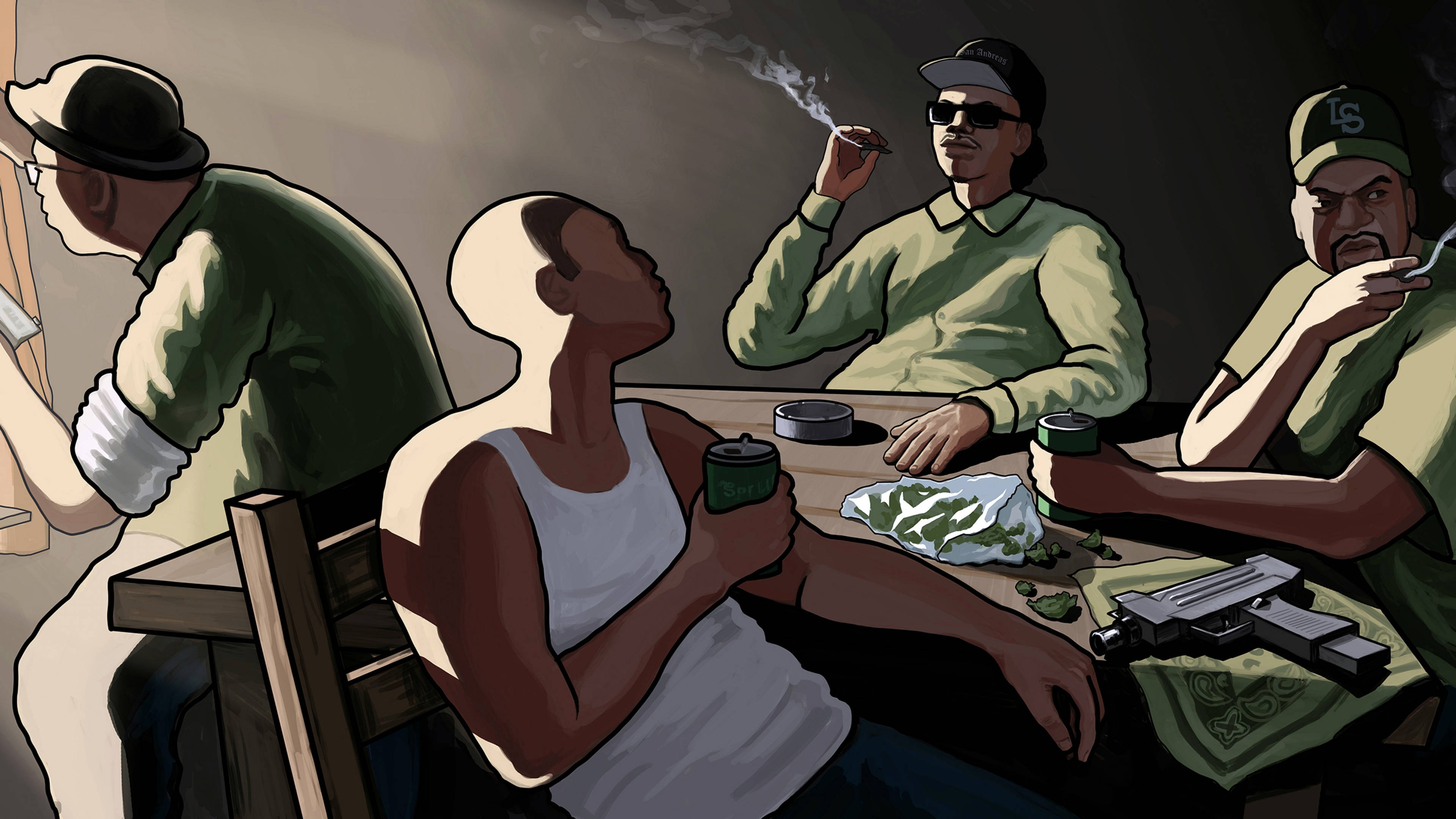 جلسه گروه GTA SA با کیفیت 4K والپیپر