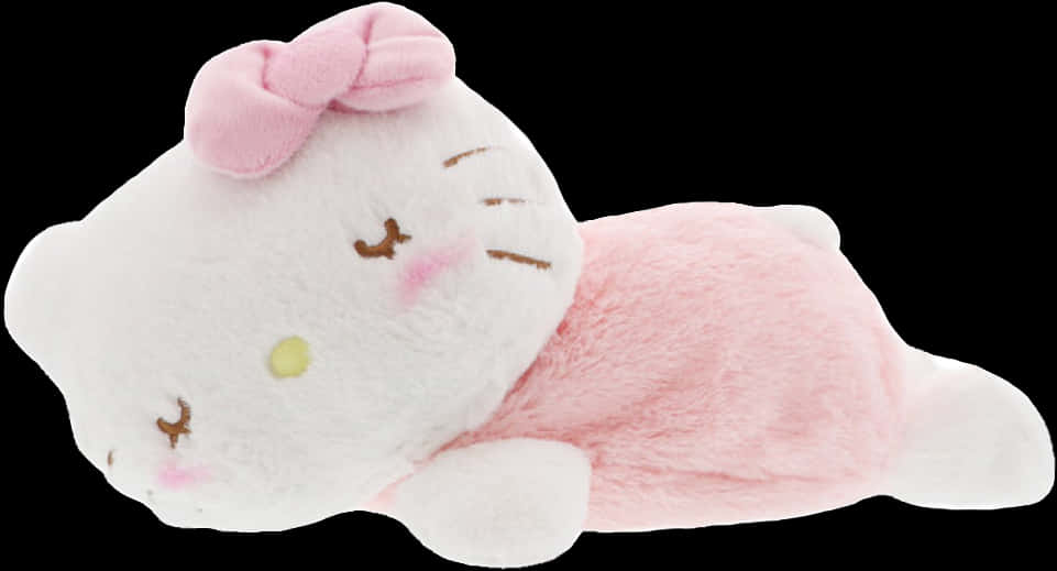 عروسک Hello Kitty دراز کشیده والپیپر