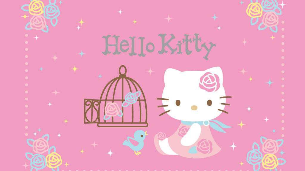 Hello Kitty زیبایی‌شناسانه پرنده را آزاد می‌کند والپیپر