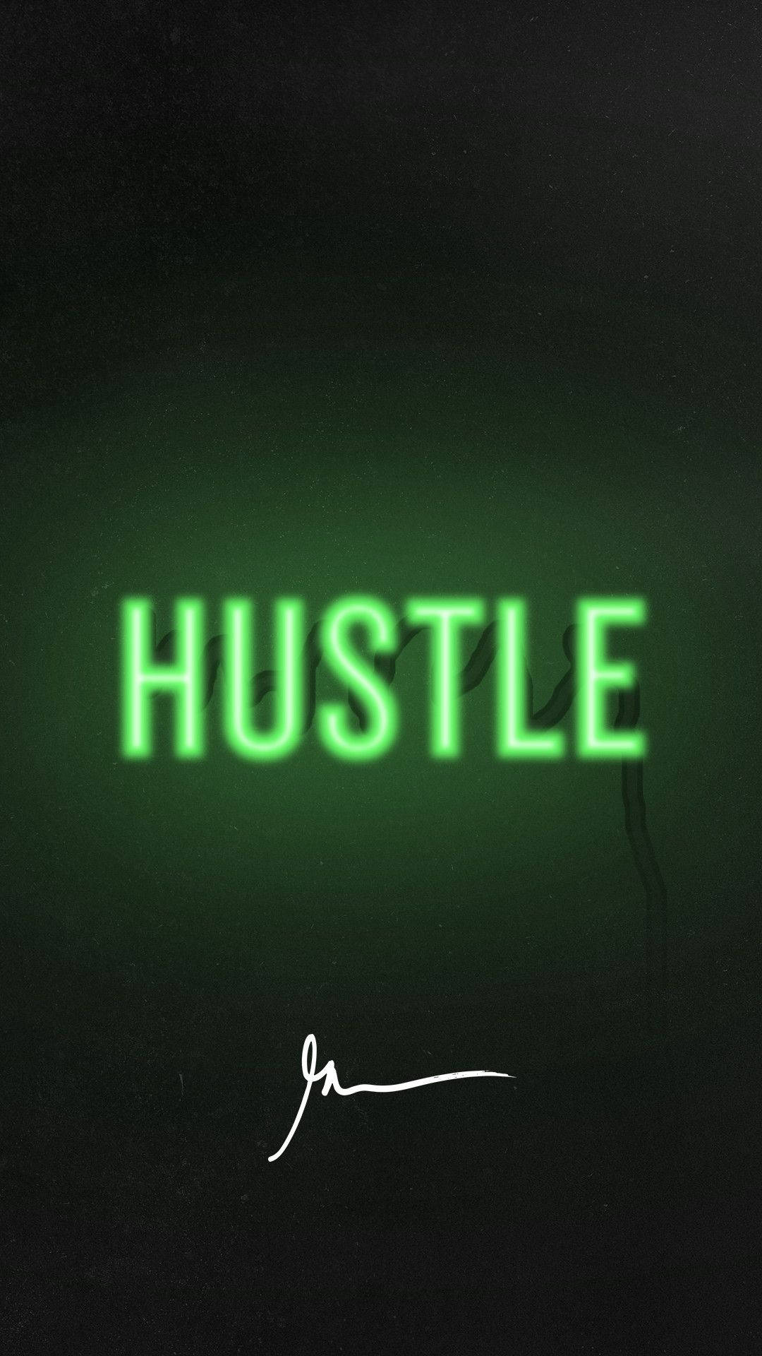 Hustle سبز ساده والپیپر