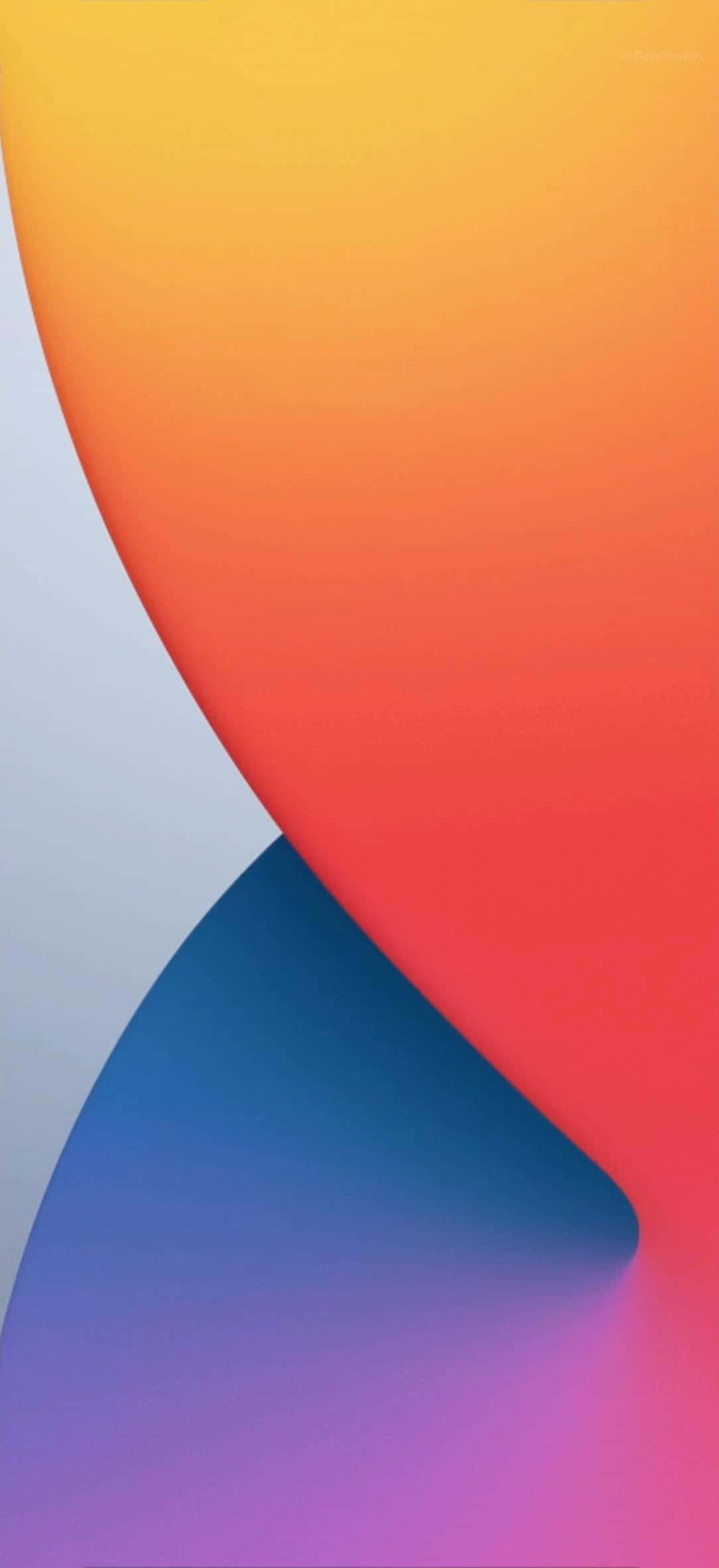 والپیپر استاندارد انتزاعی رنگارنگ iOS 14 والپیپر
