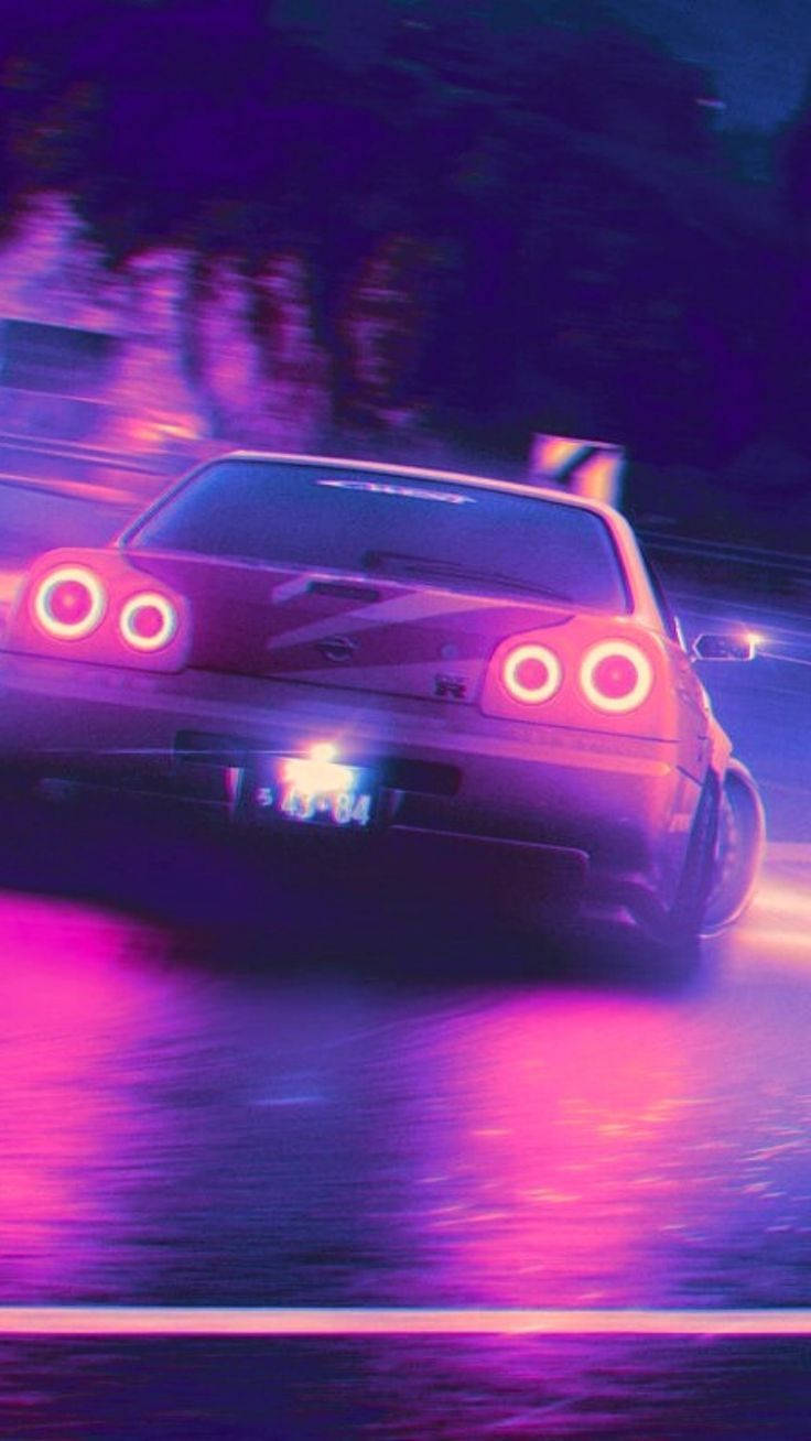 نمای زیبای JDM از اسکای‌لاین والپیپر