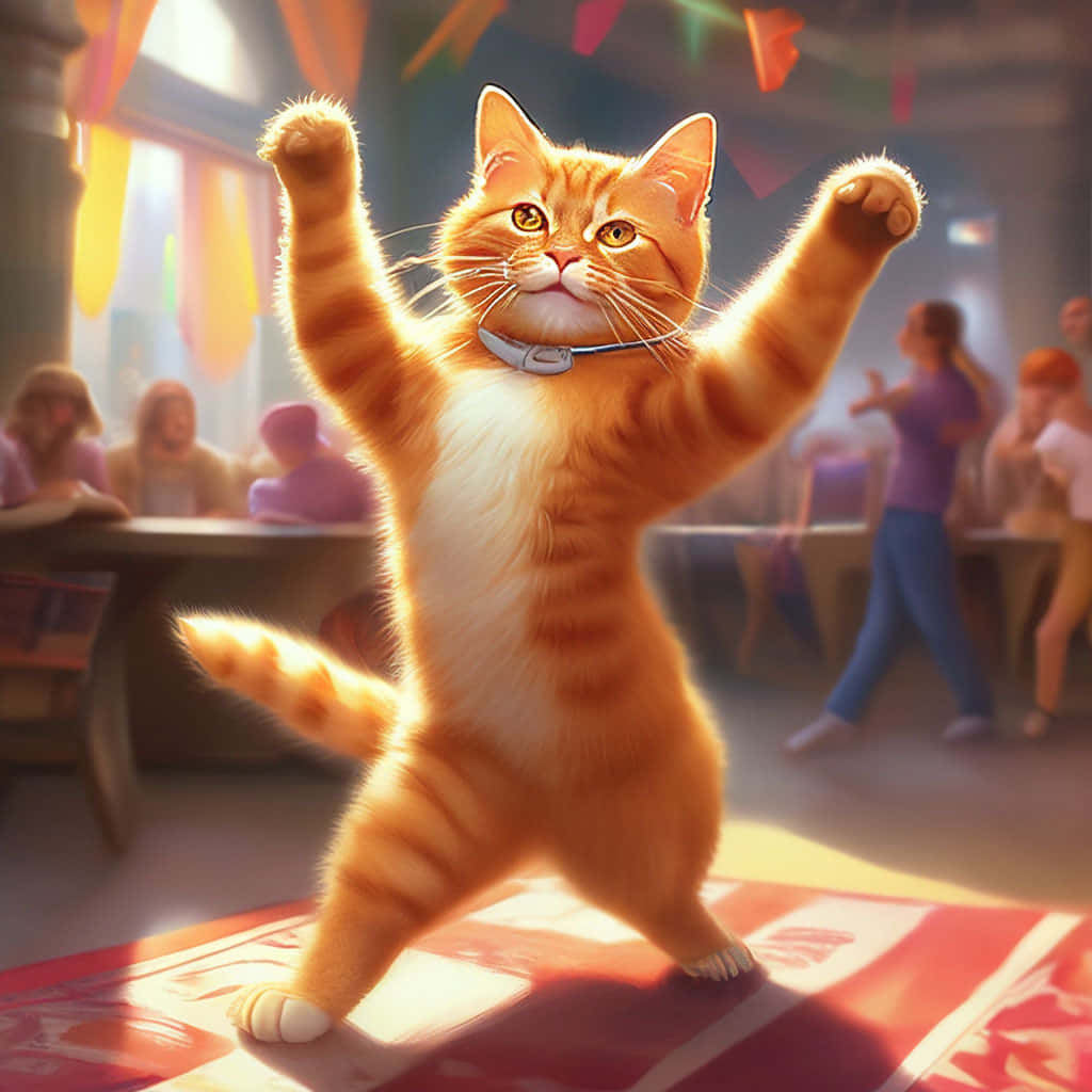 جشن شادمانه گربه رقصان.JPG والپیپر