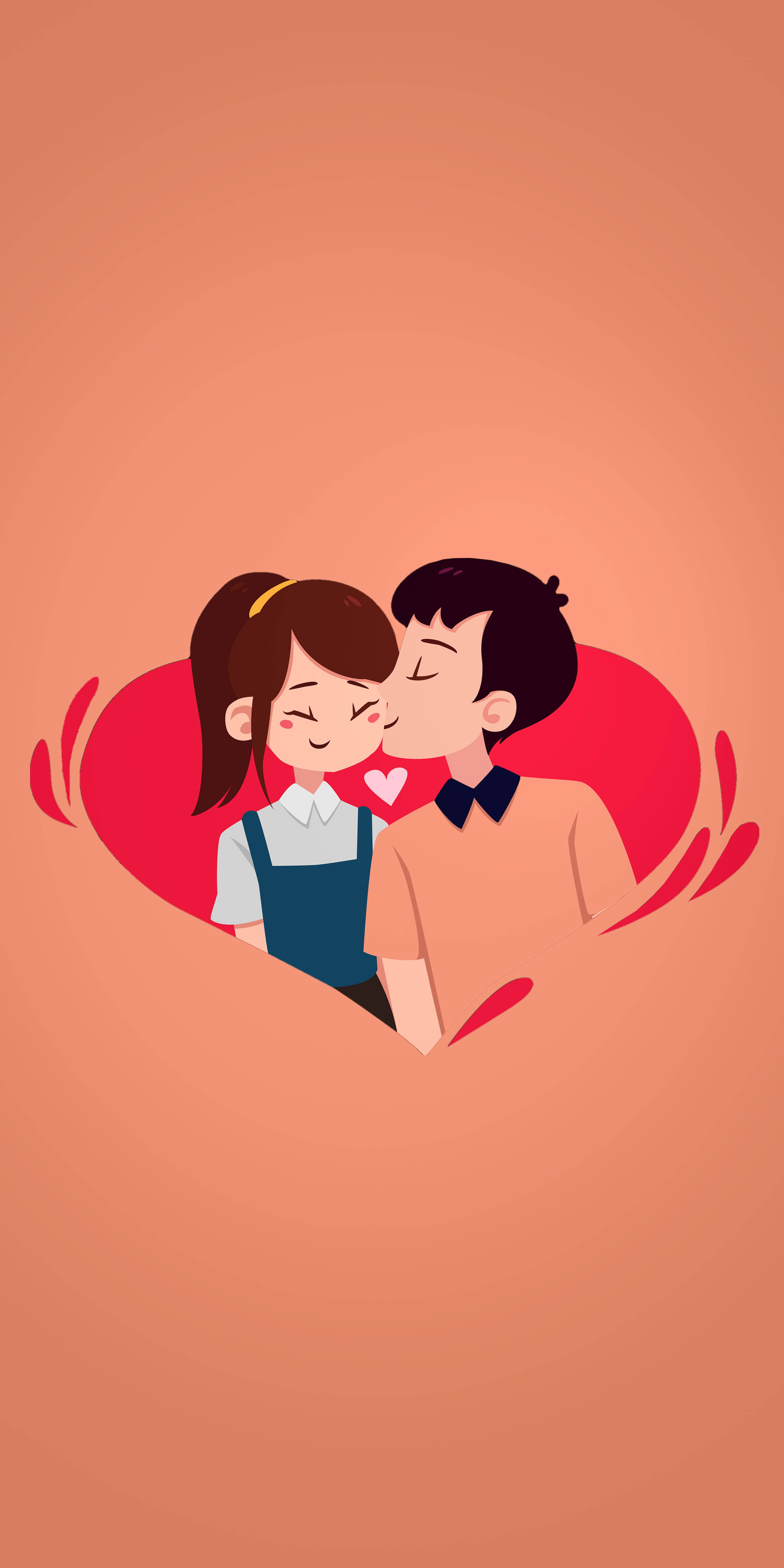 ۸K آیفون بوسه زوج بامزه والپیپر