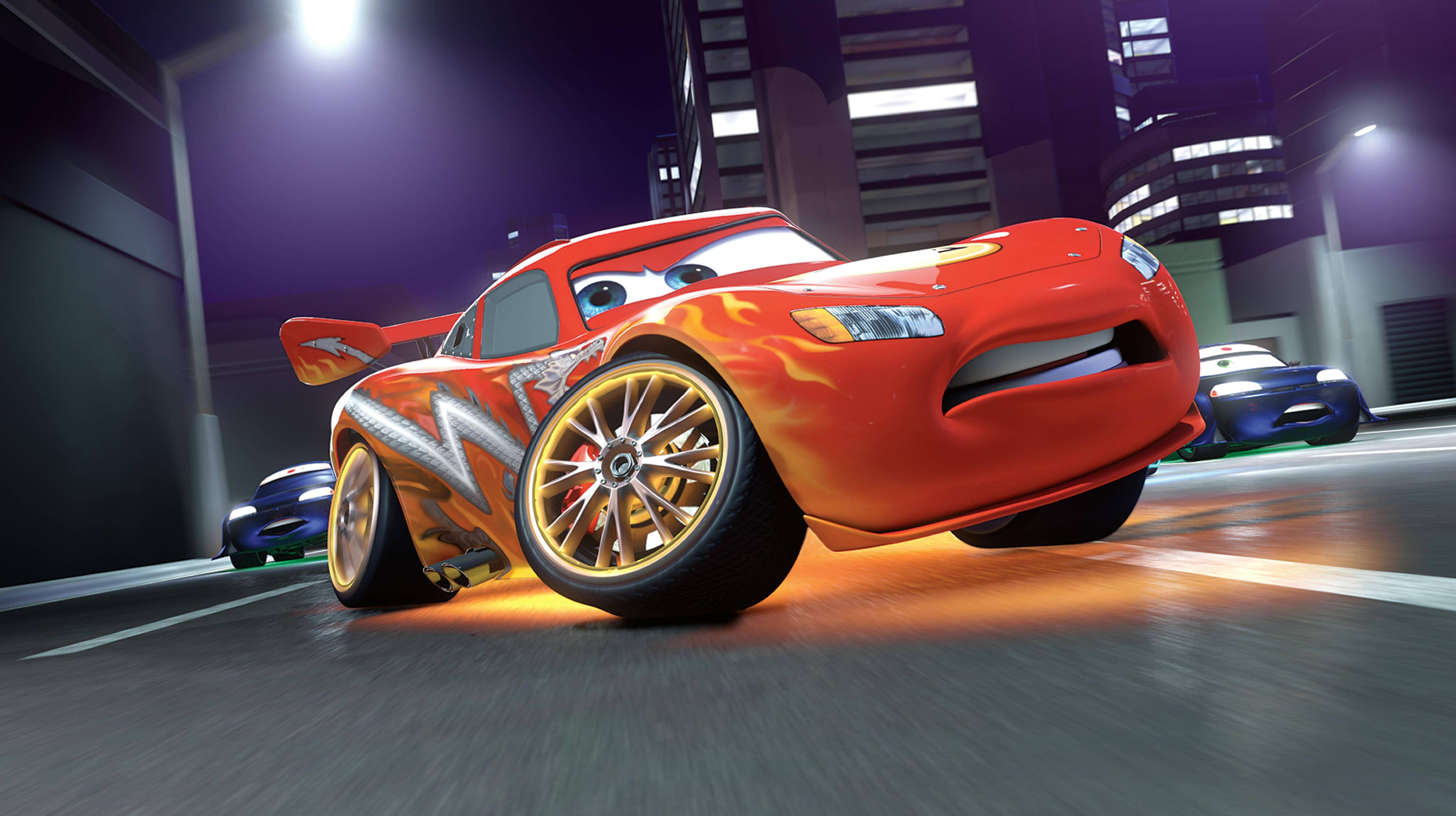 Lightning McQueen دیزنی 4K مسابقه عریض فوق‌العاده والپیپر
