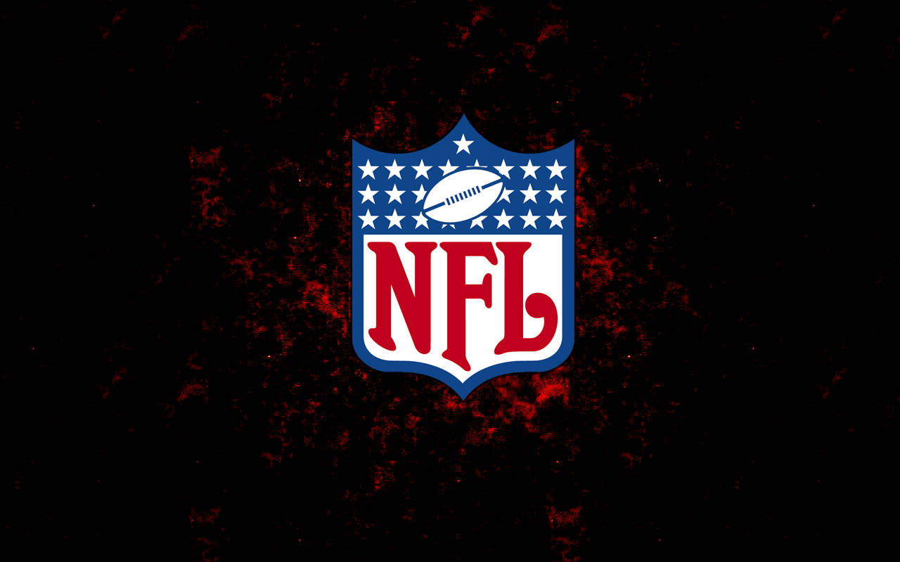 لوگوی فوتبال NFL روی پس‌زمینه مشکی والپیپر