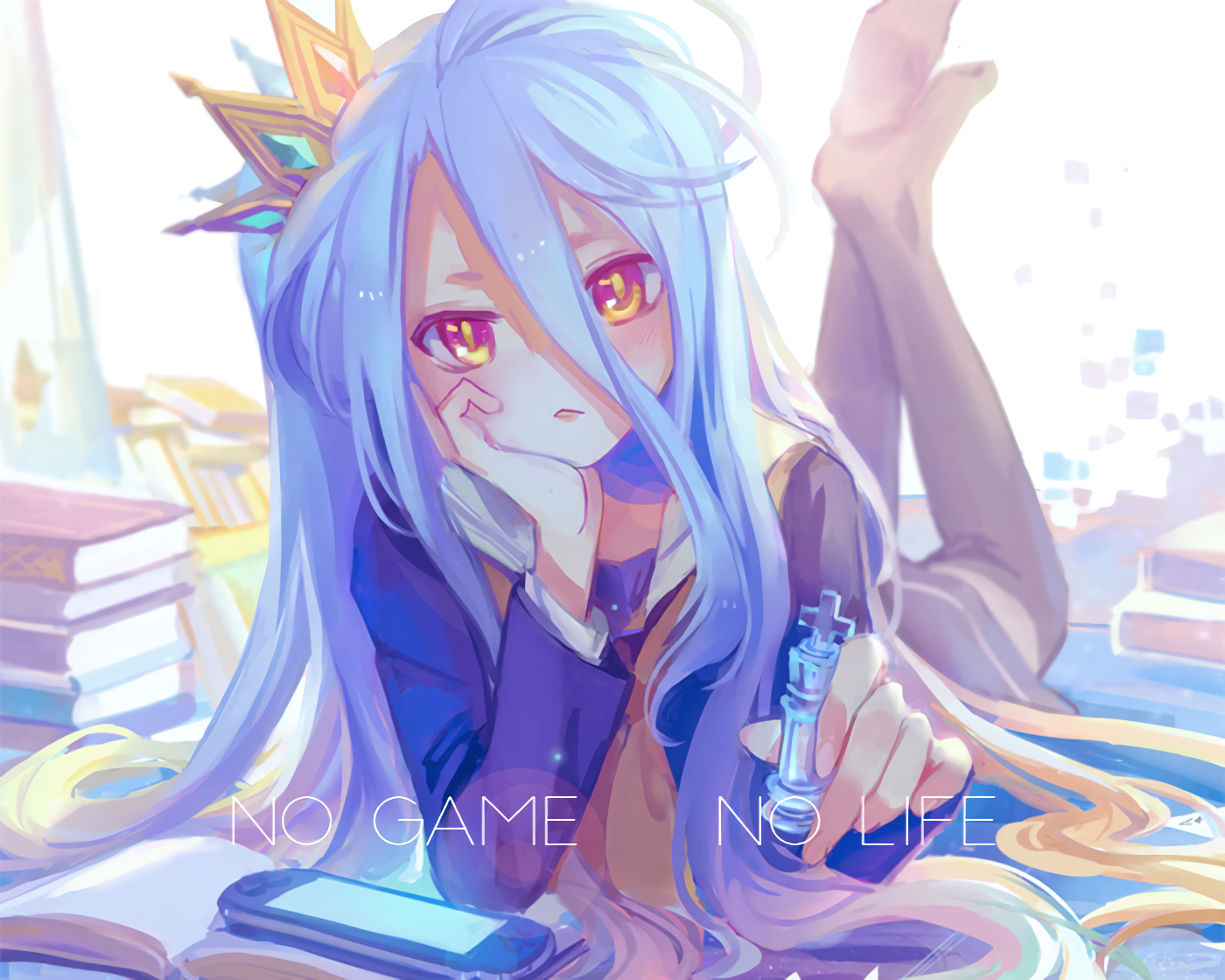 نابغه‌های خواهر و برادر که دنیای مجازی را فتح می‌کنند - No Game No Life والپیپر